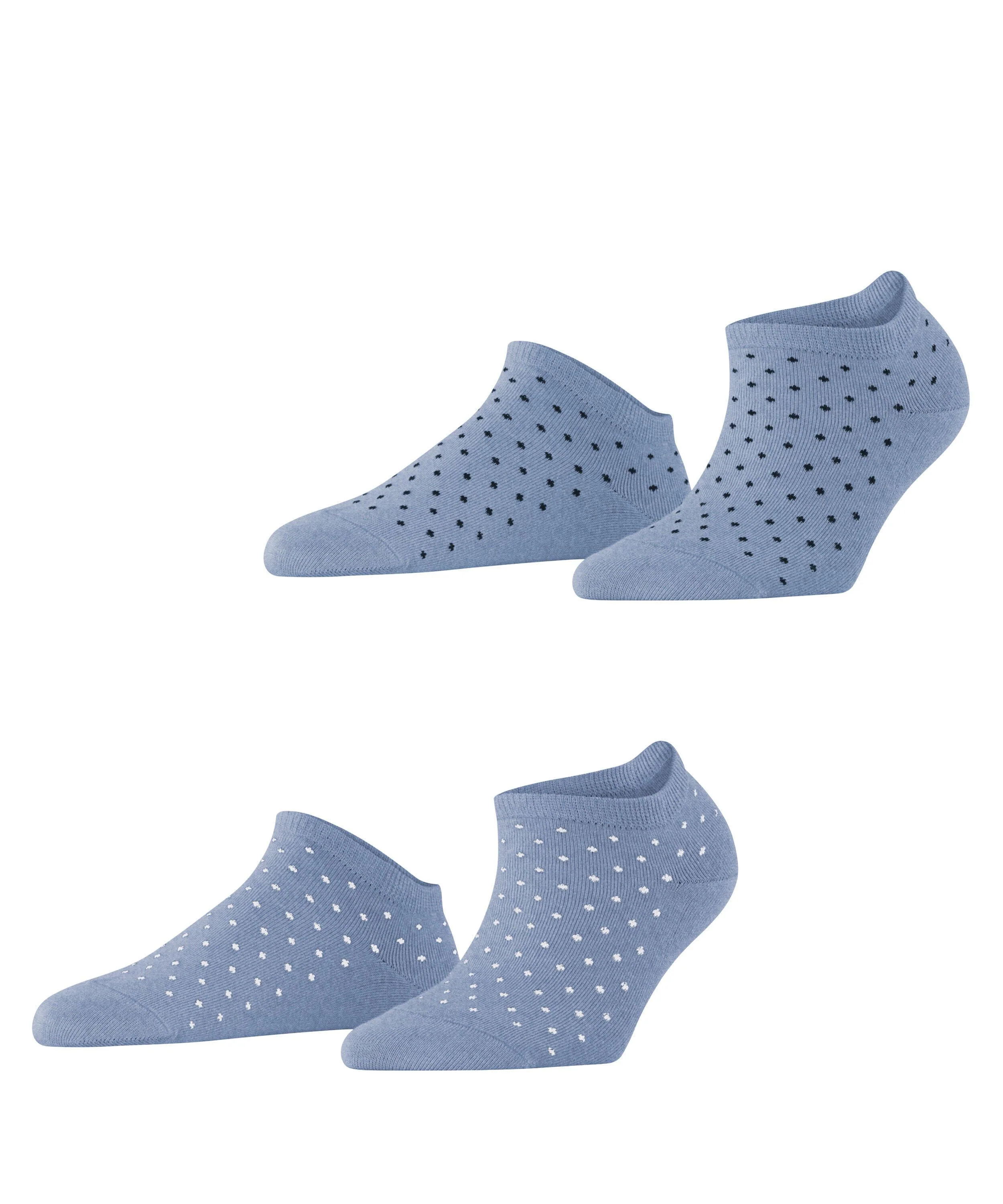 2er-Pack Gepunktete Sneakersocken