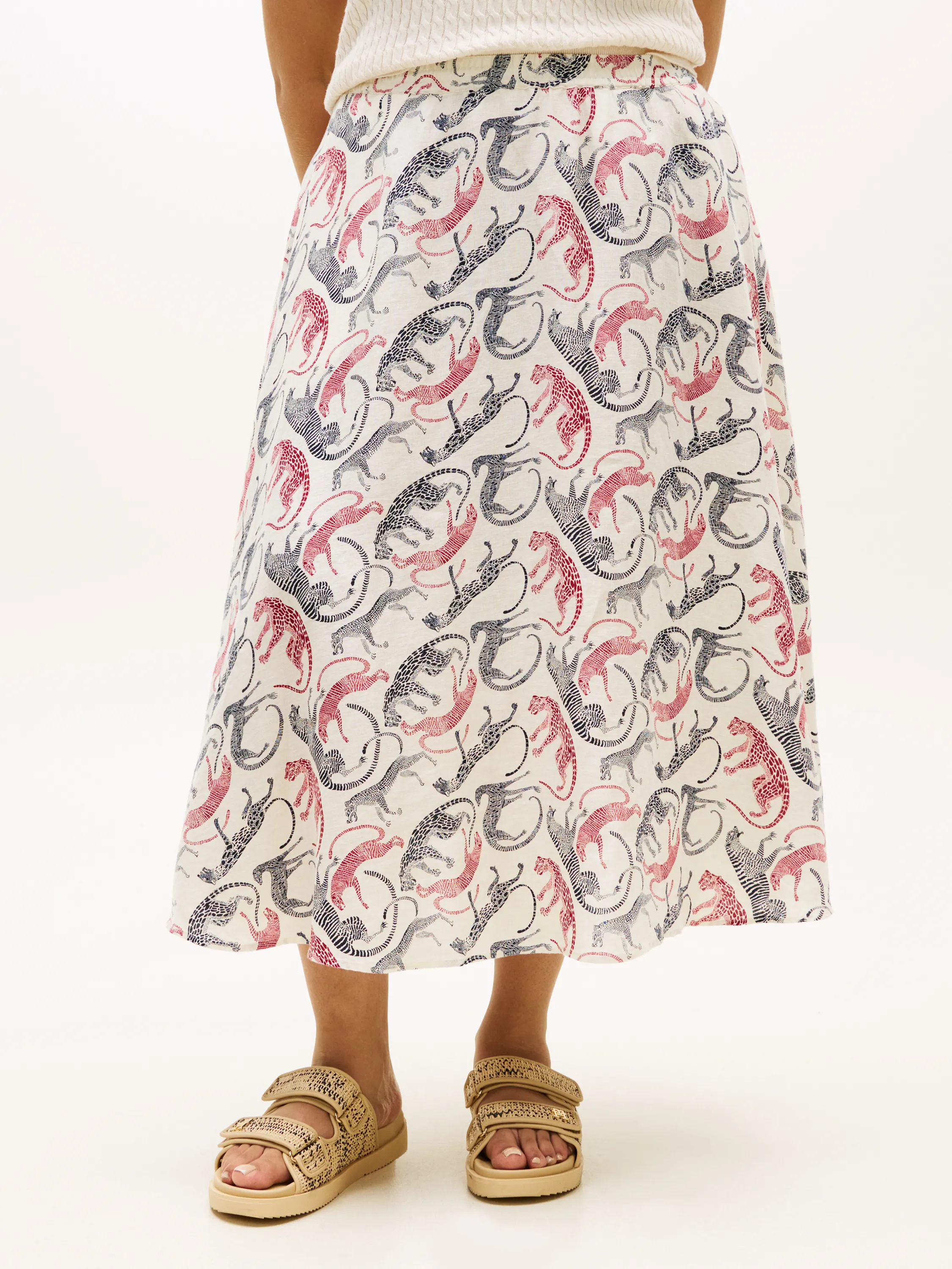 A-Linienrock Midi aus Leinen - Image 3