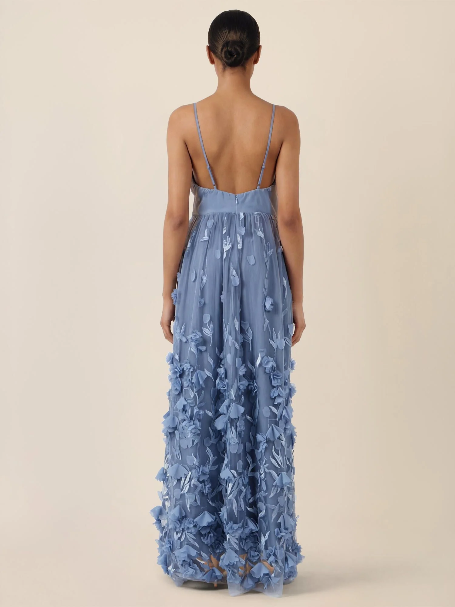 Abendkleid Maxi mit 3D Blumen - Image 2