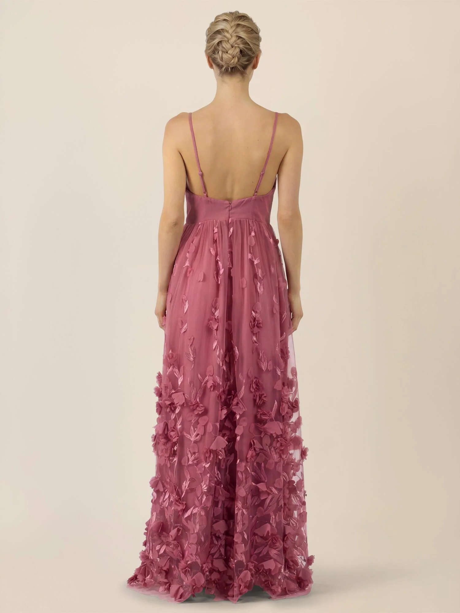 Abendkleid Maxi mit 3D-Blüten - Image 4