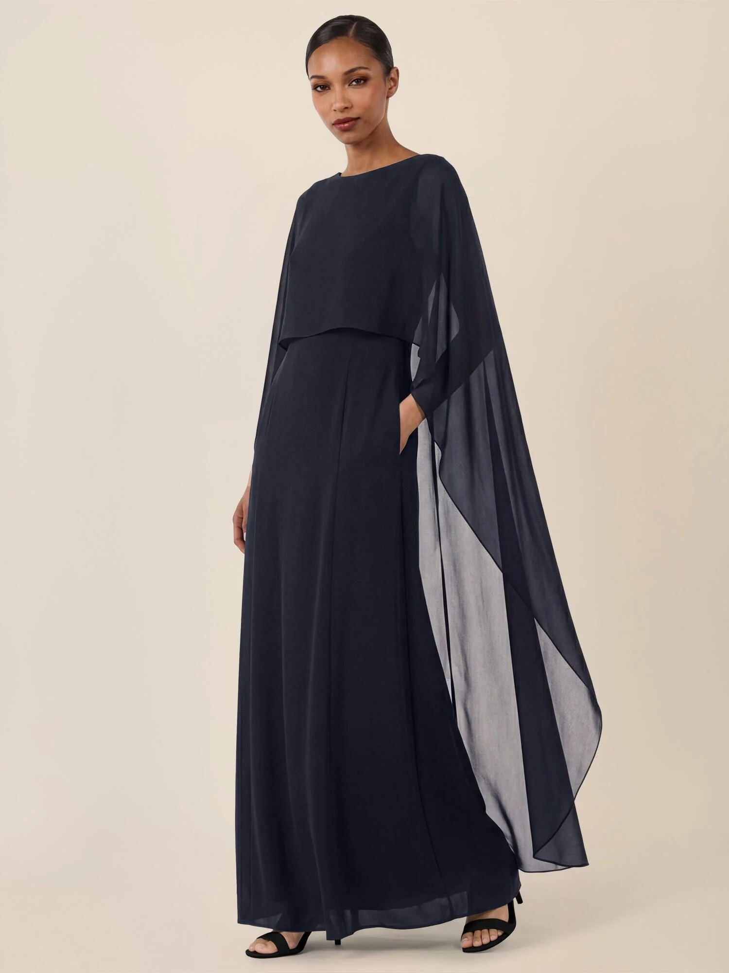 Abendkleid Maxi mit Cape - Image 3