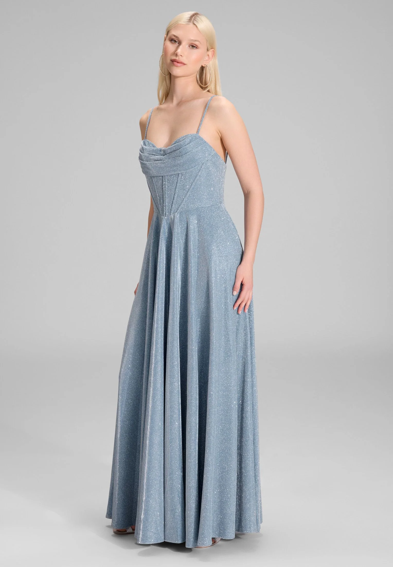 Abendkleid Maxi mit Drapierung - Image 9