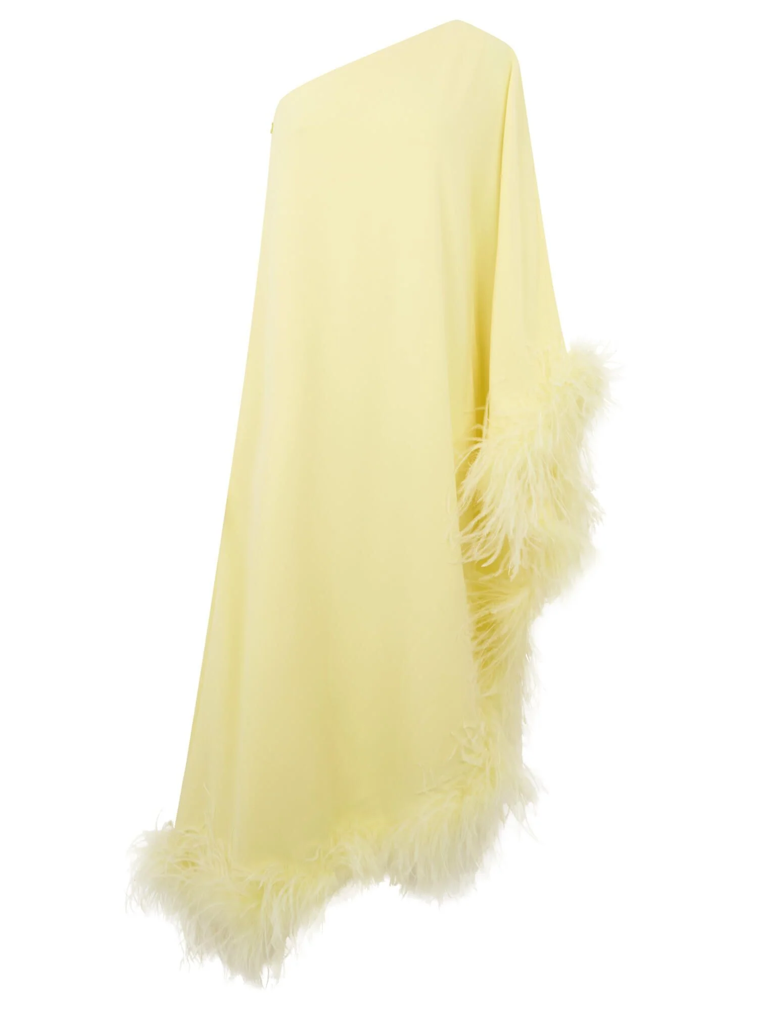 Abendkleid Maxi mit Federsaum