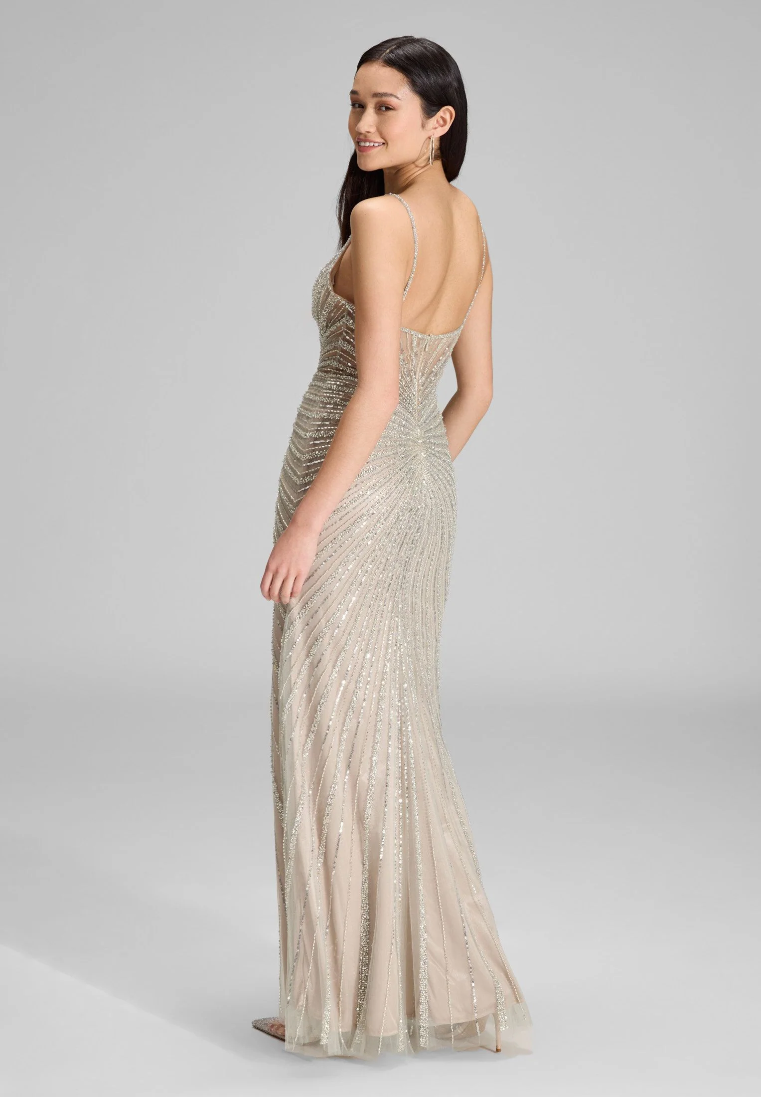Abendkleid Maxi mit Pailletten - Image 5