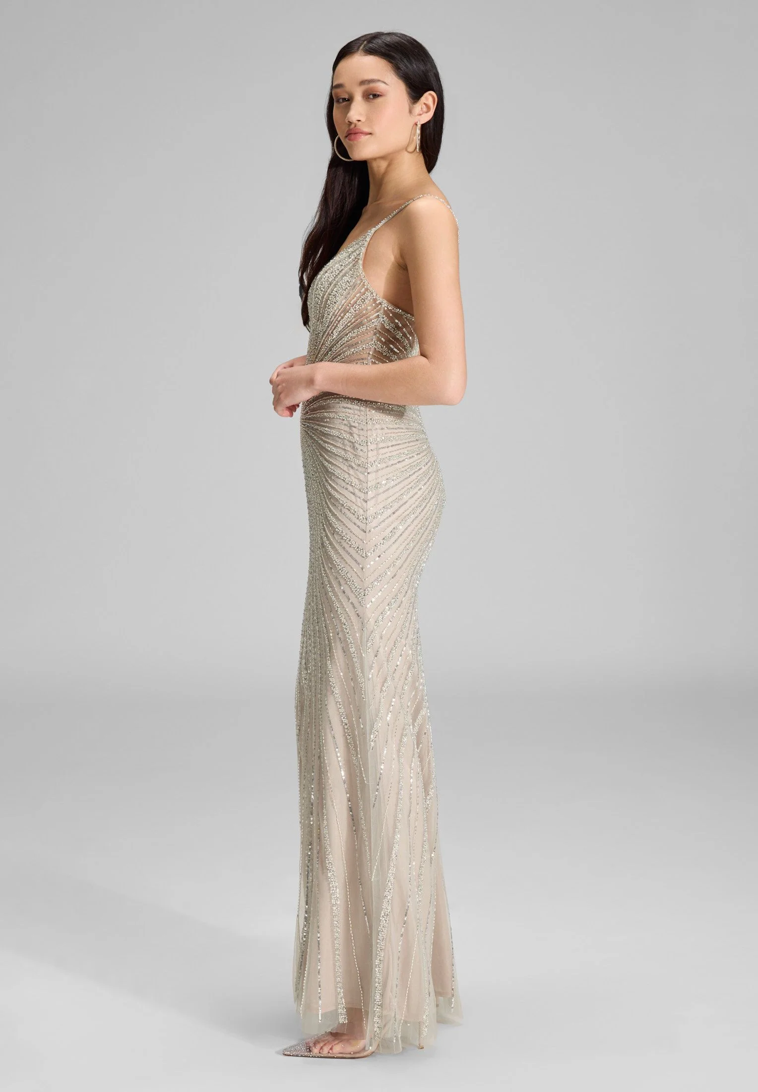 Abendkleid Maxi mit Pailletten - Image 9