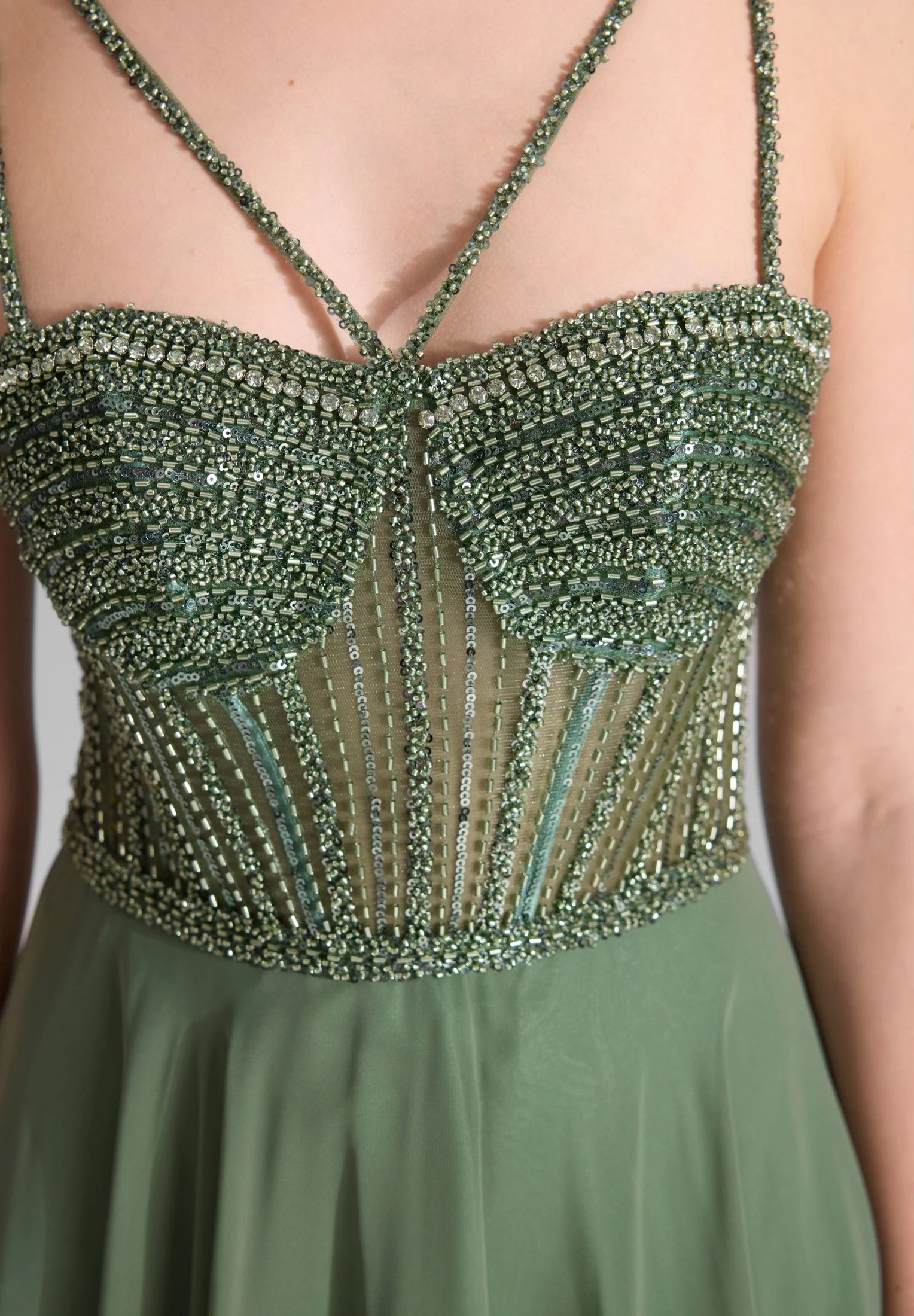 Abendkleid Maxi mit See-Through-Look - Image 7