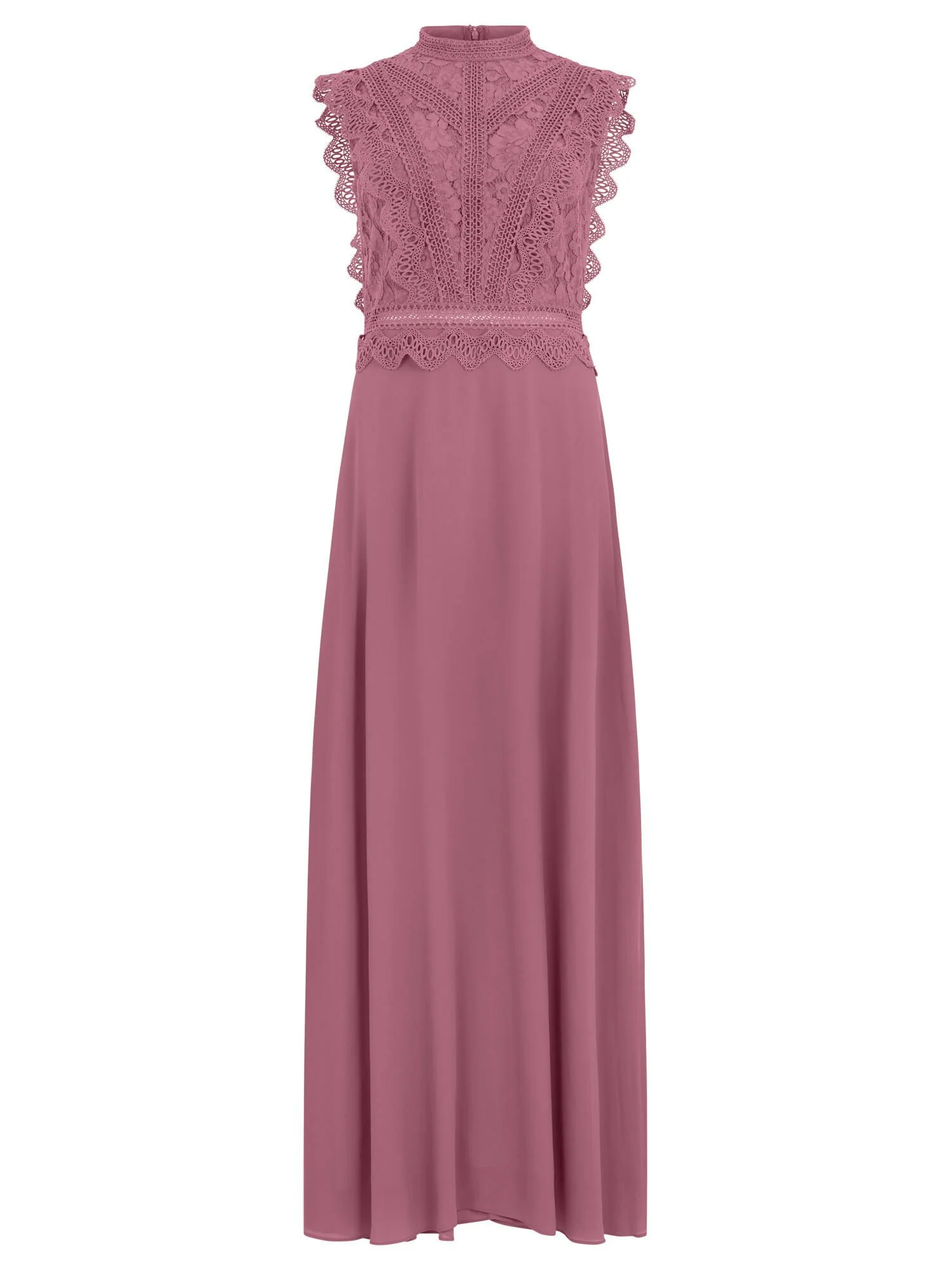 Abendkleid Maxi mit Stehkragen