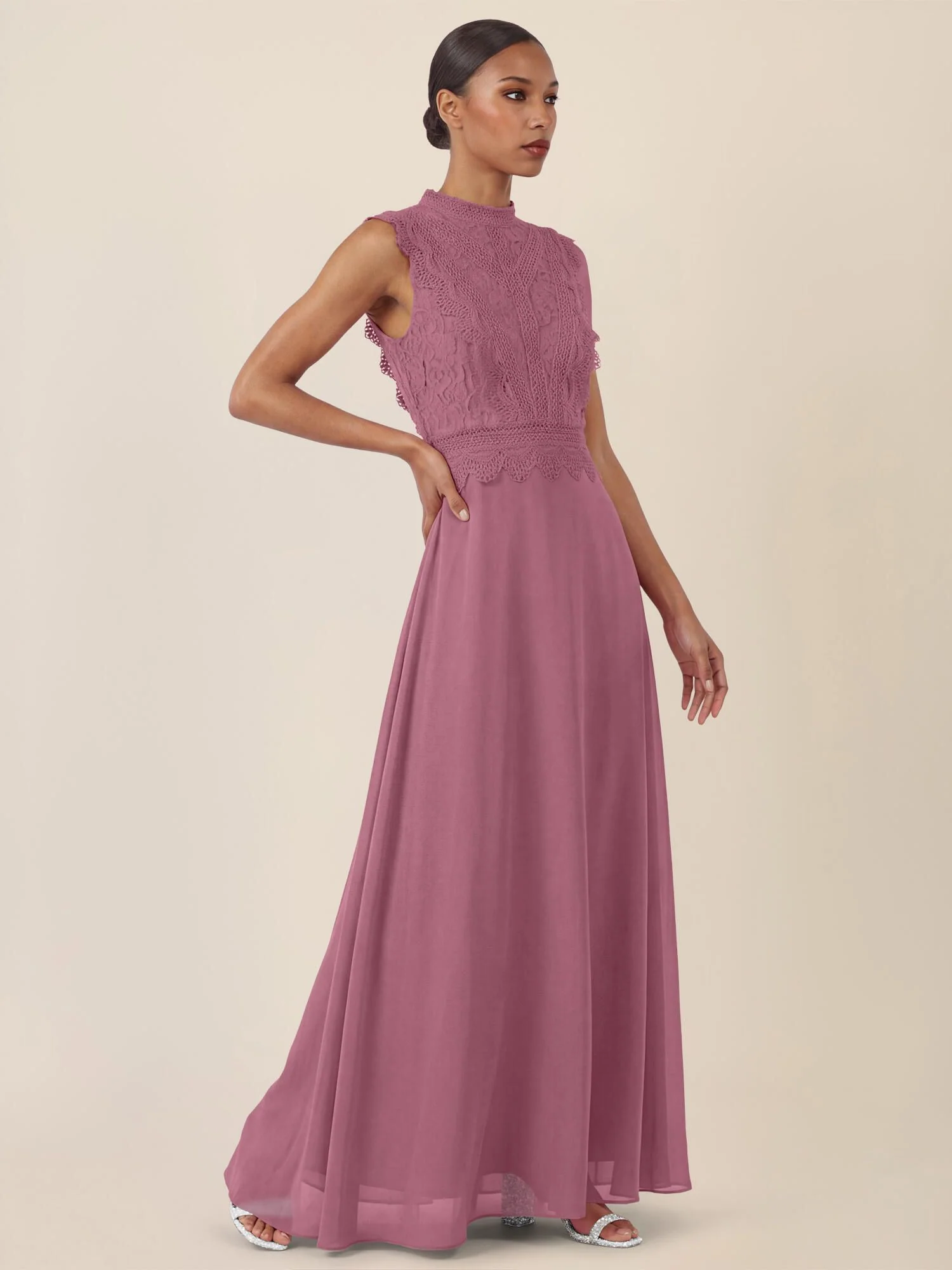 Abendkleid Maxi mit Stehkragen - Image 3