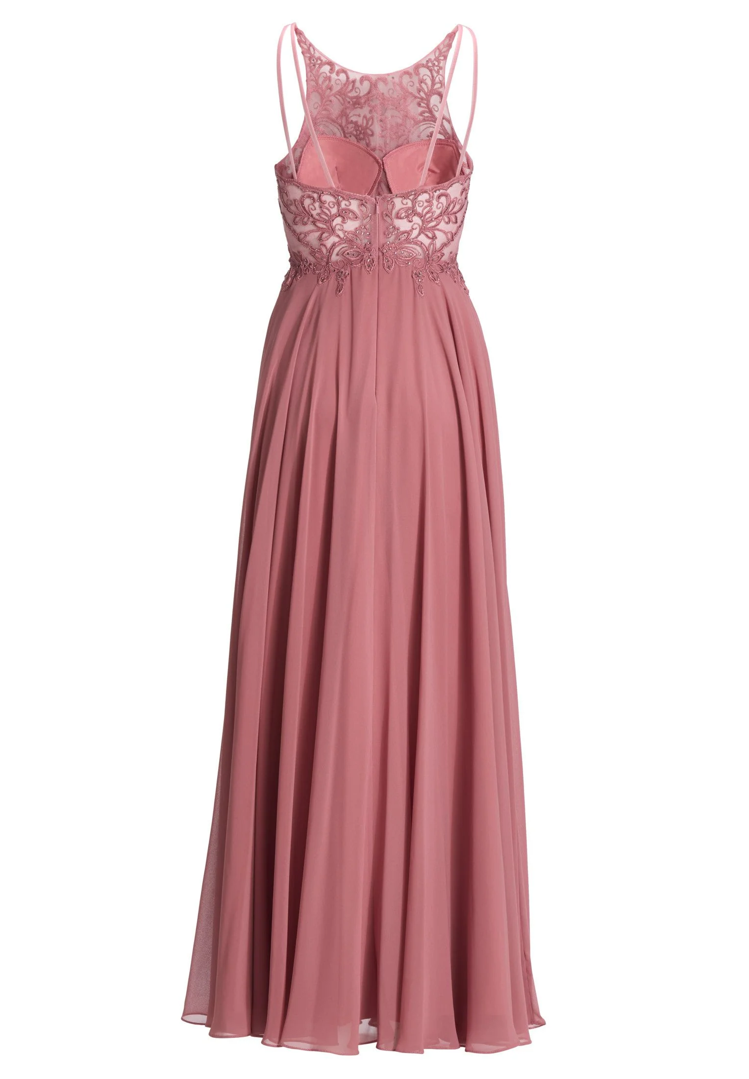 Abendkleid Maxi mit Stickerei und Chiffonrock - Image 2
