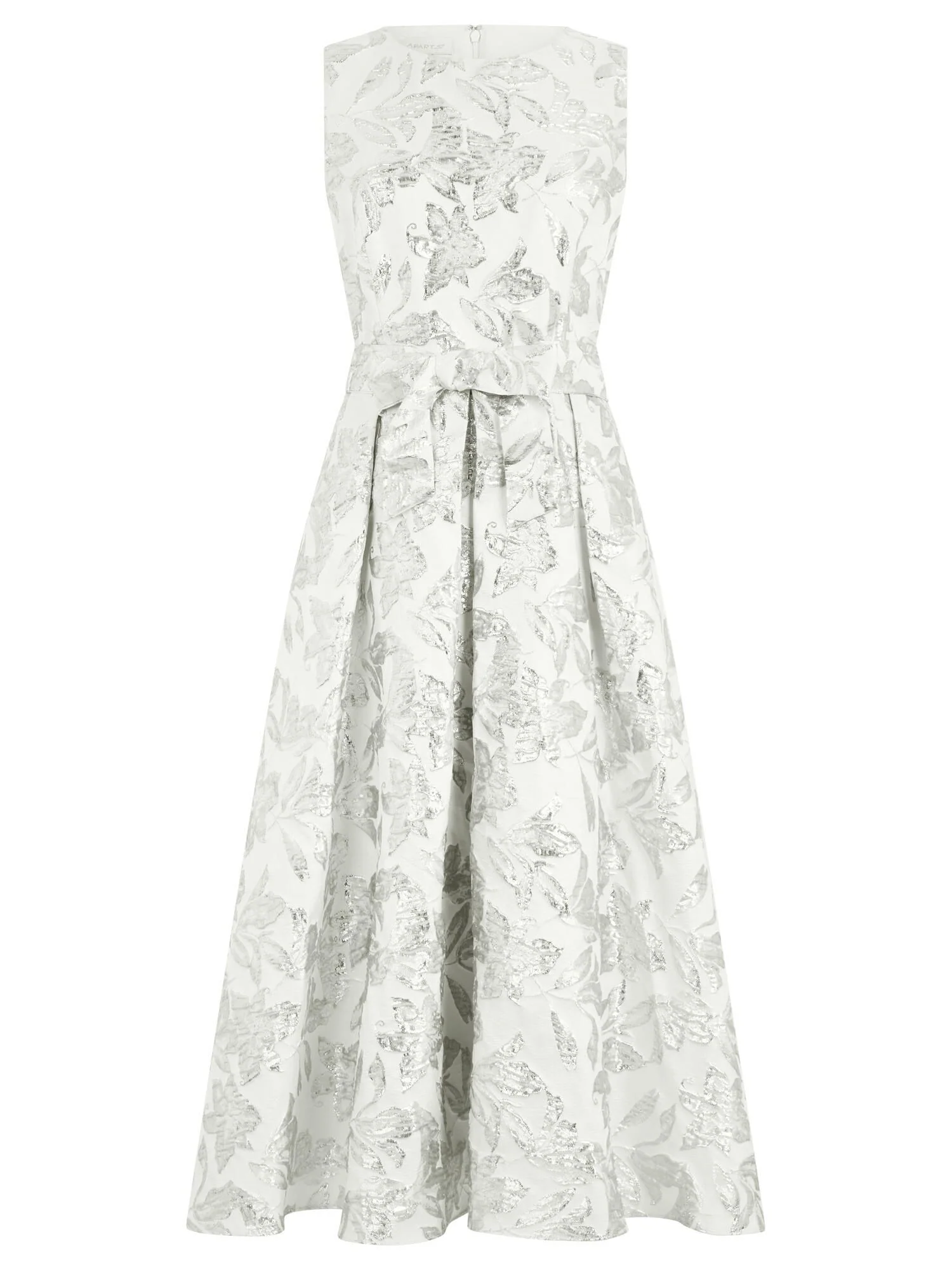 Abendkleid Midi mit schimmerndem Strukturmuster