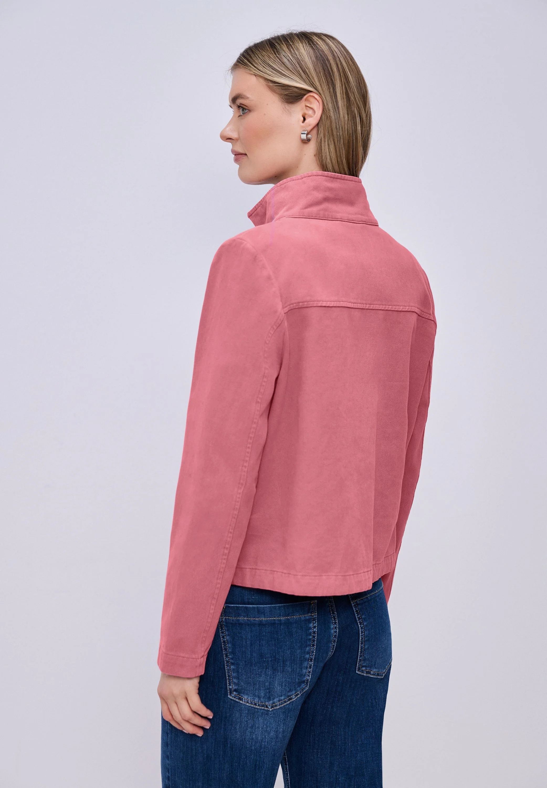 Baumwolljacke mit Stehkragen