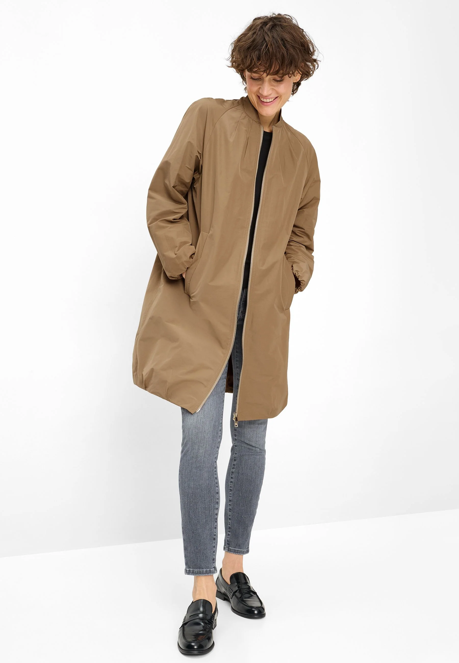 Blouson-Mantel mit Stehkragen - Image 4