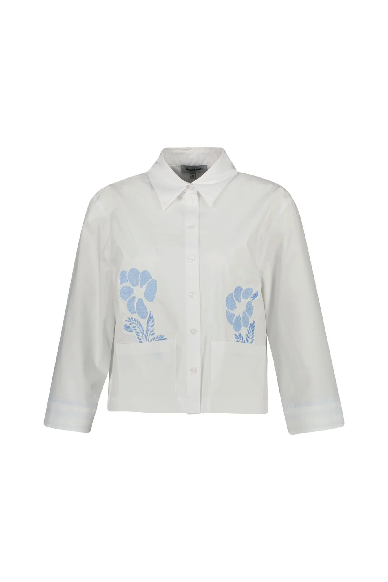 Bluse cropped aus Baumwollmix
