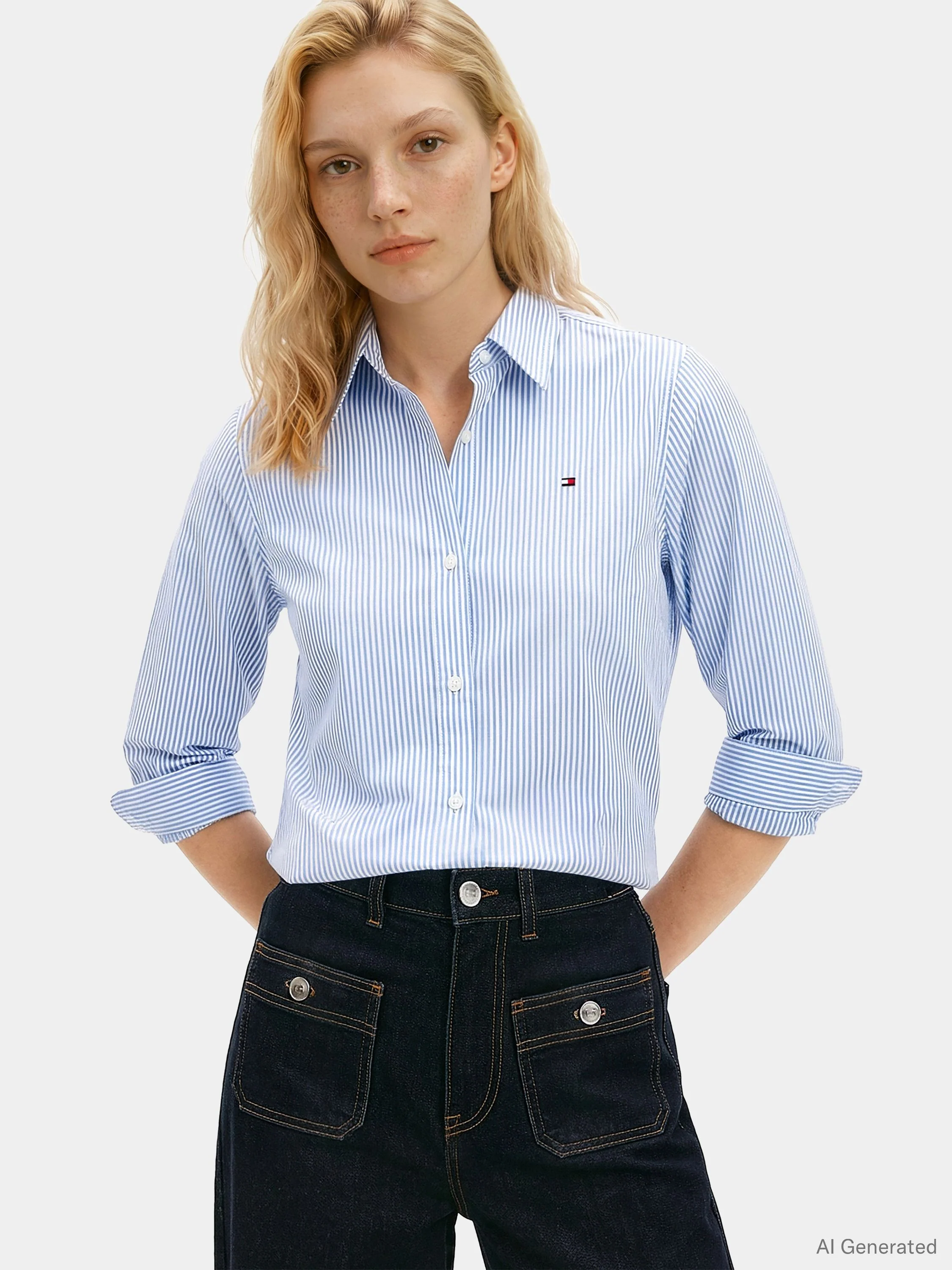 Bluse gestreift aus Baumwolle - Image 3