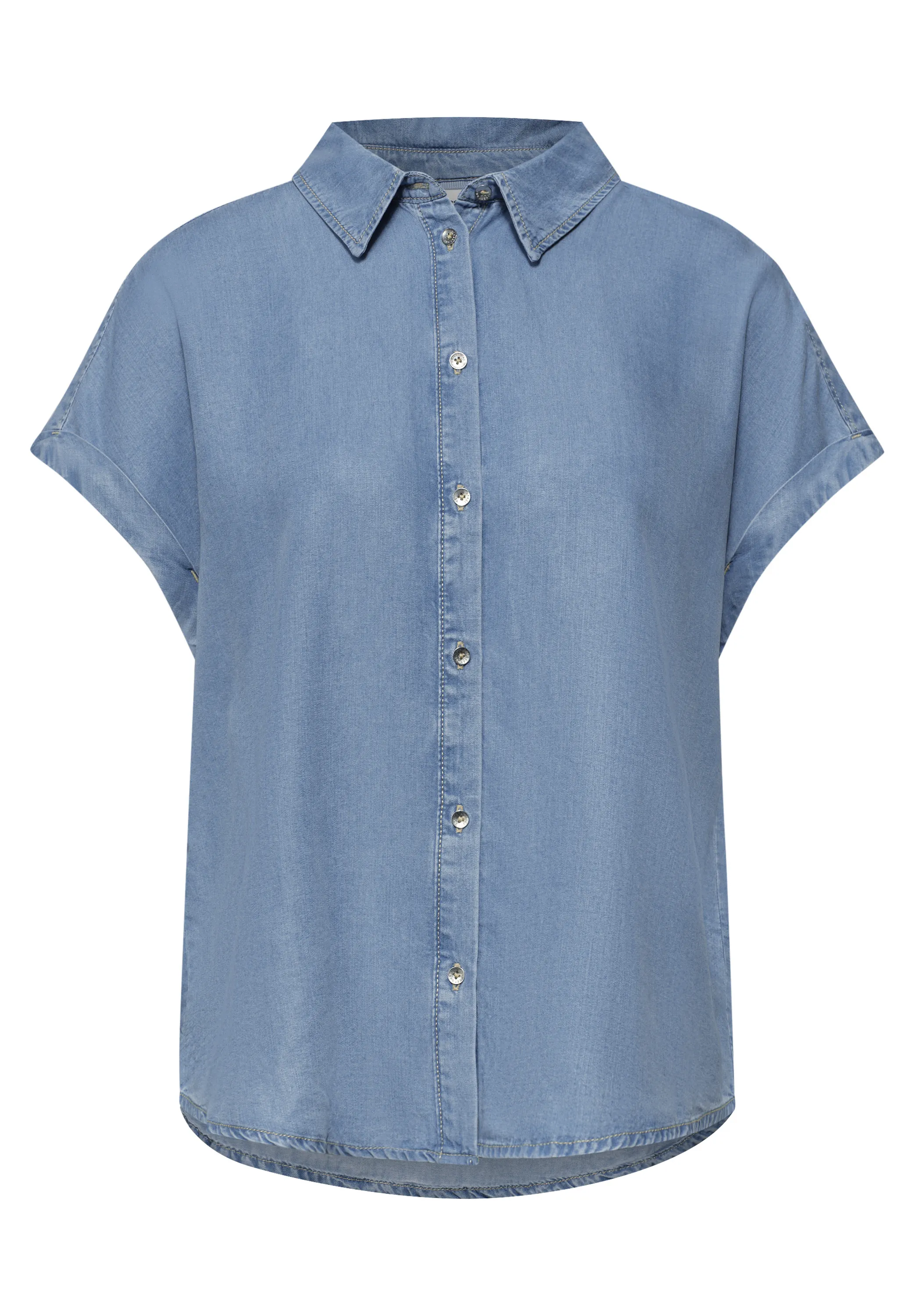 Bluse im Denim-Look