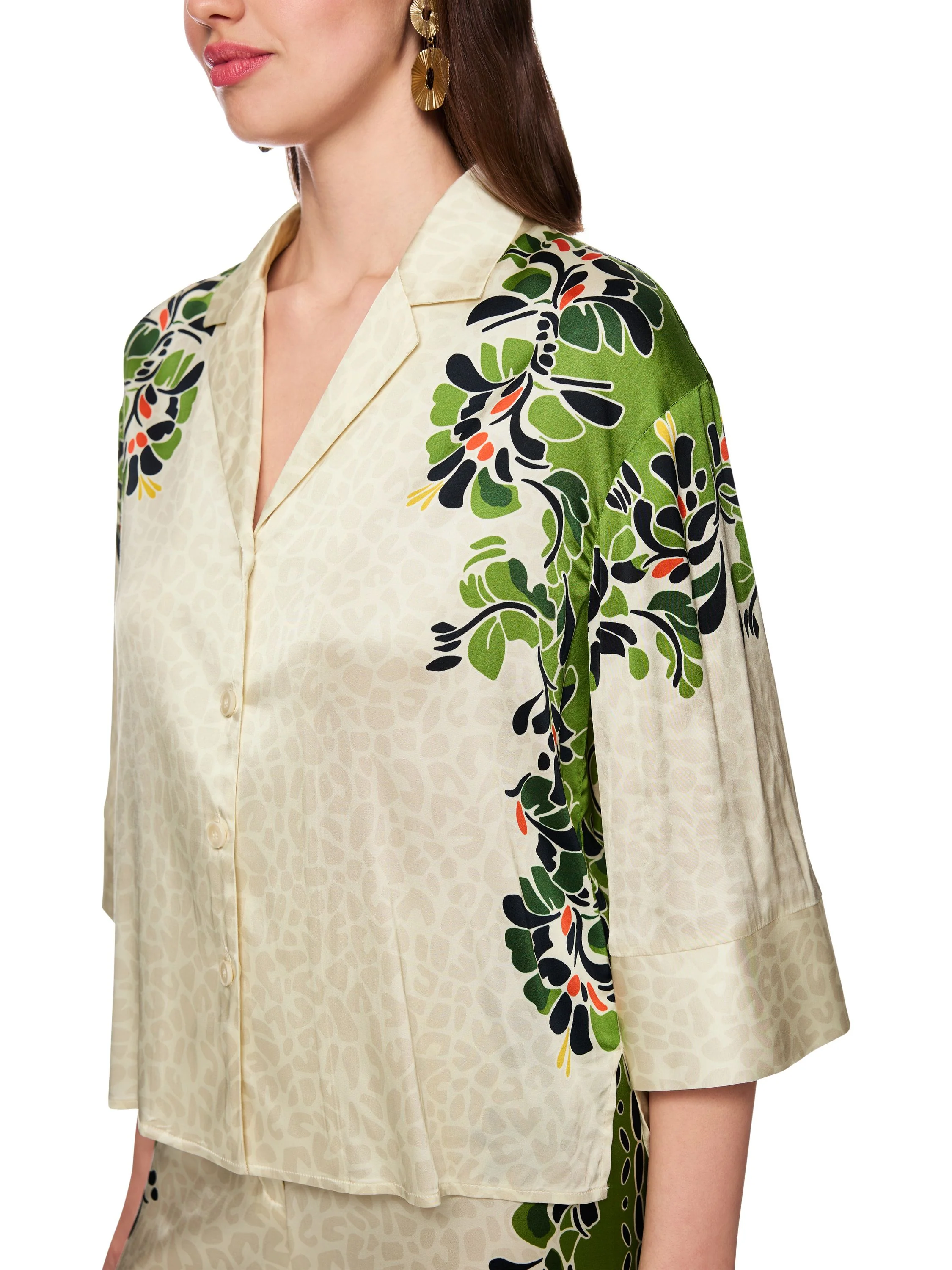 Bluse mit Leo-Hibiskus-Print - Image 2