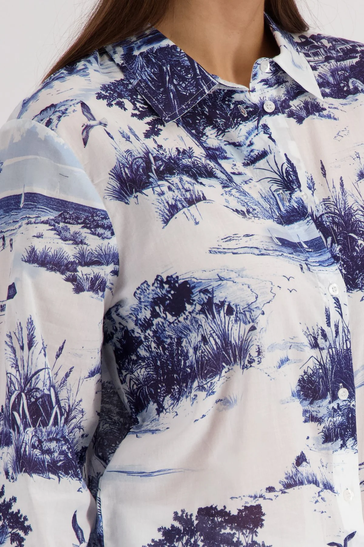 Bluse mit Print aus Baumwolle - Image 2
