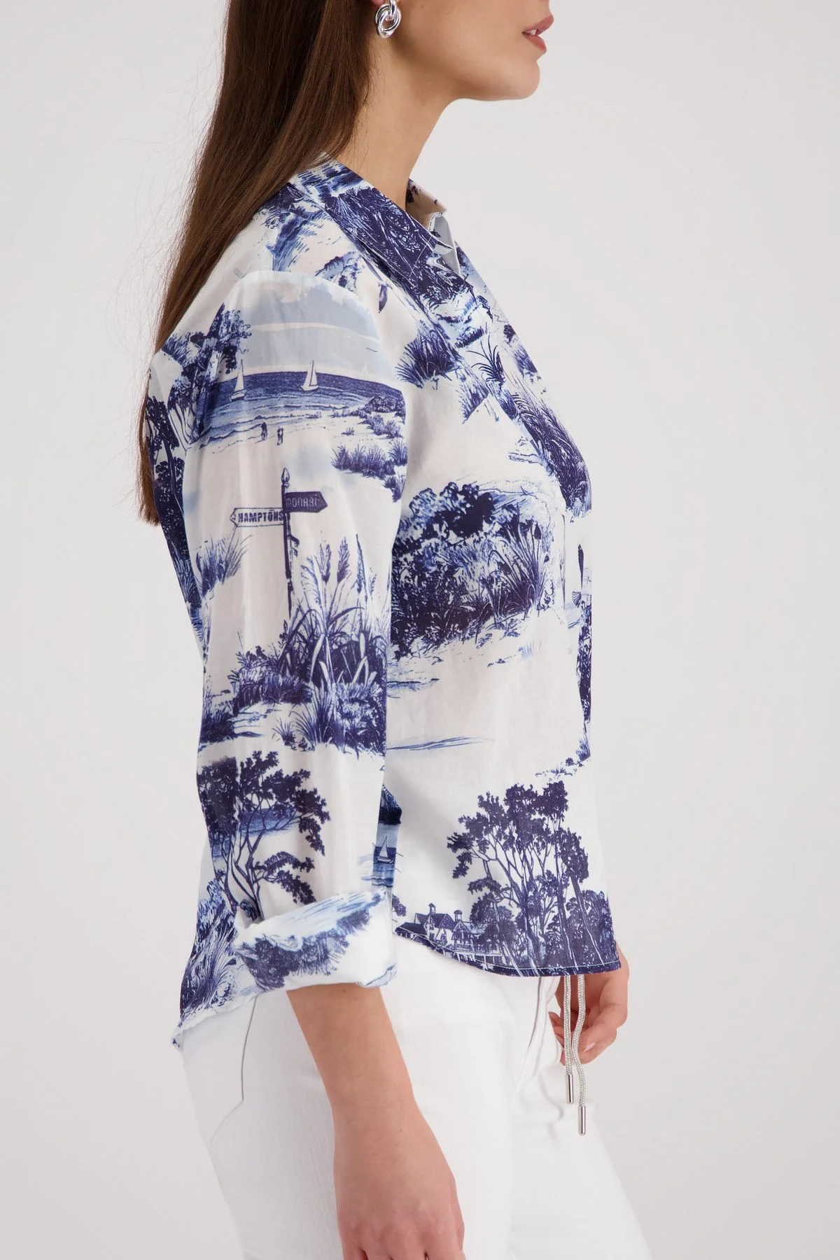 Bluse mit Print aus Baumwolle - Image 3