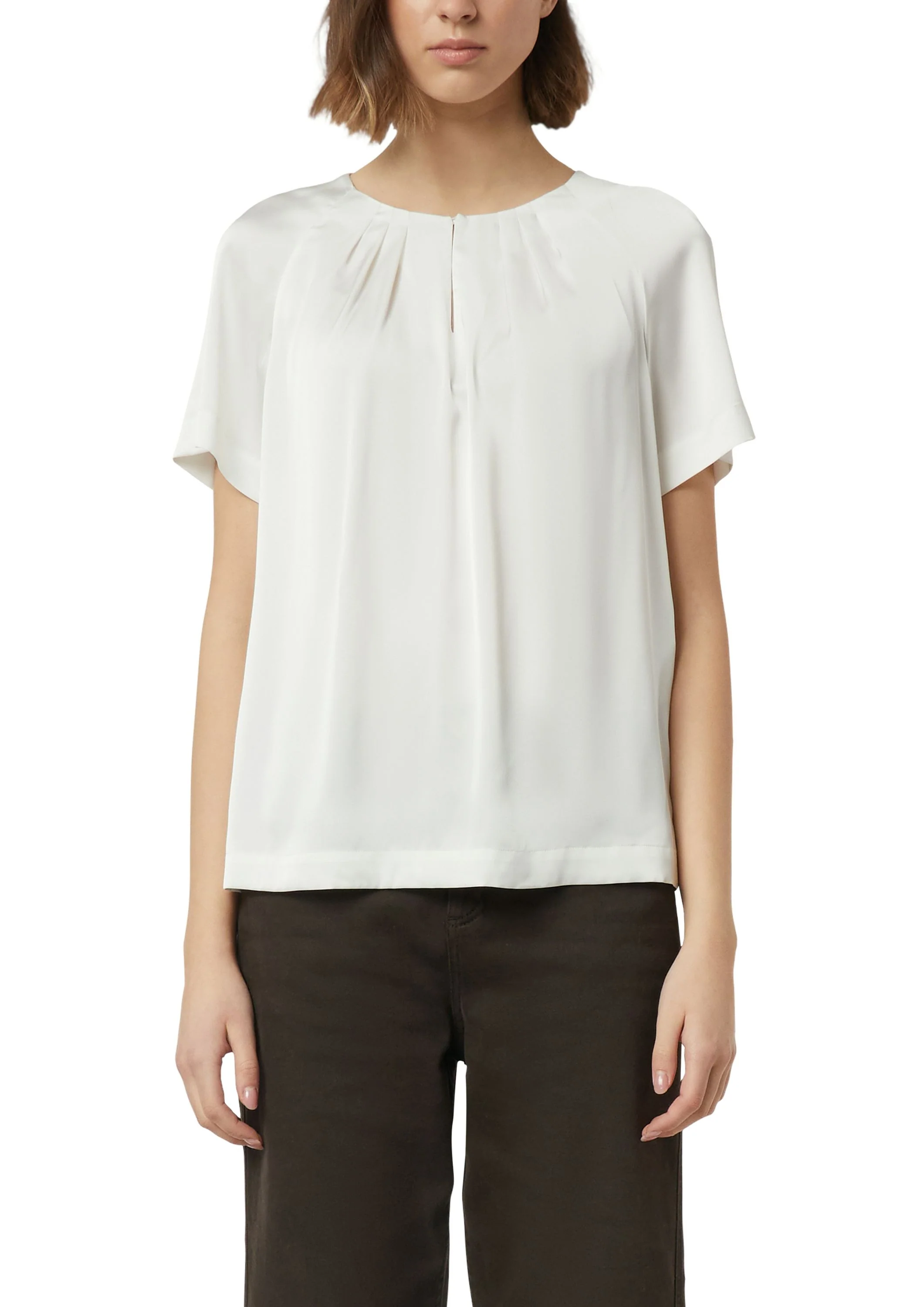 Bluse mit Raffung am Ausschnitt - Image 3