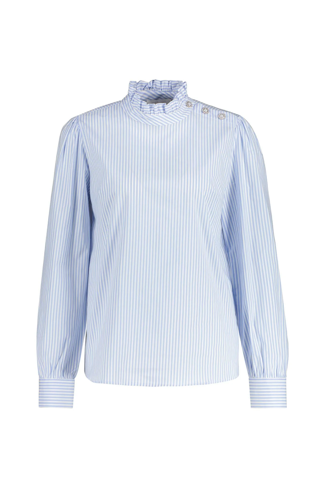 Bluse mit Rüschenkragen