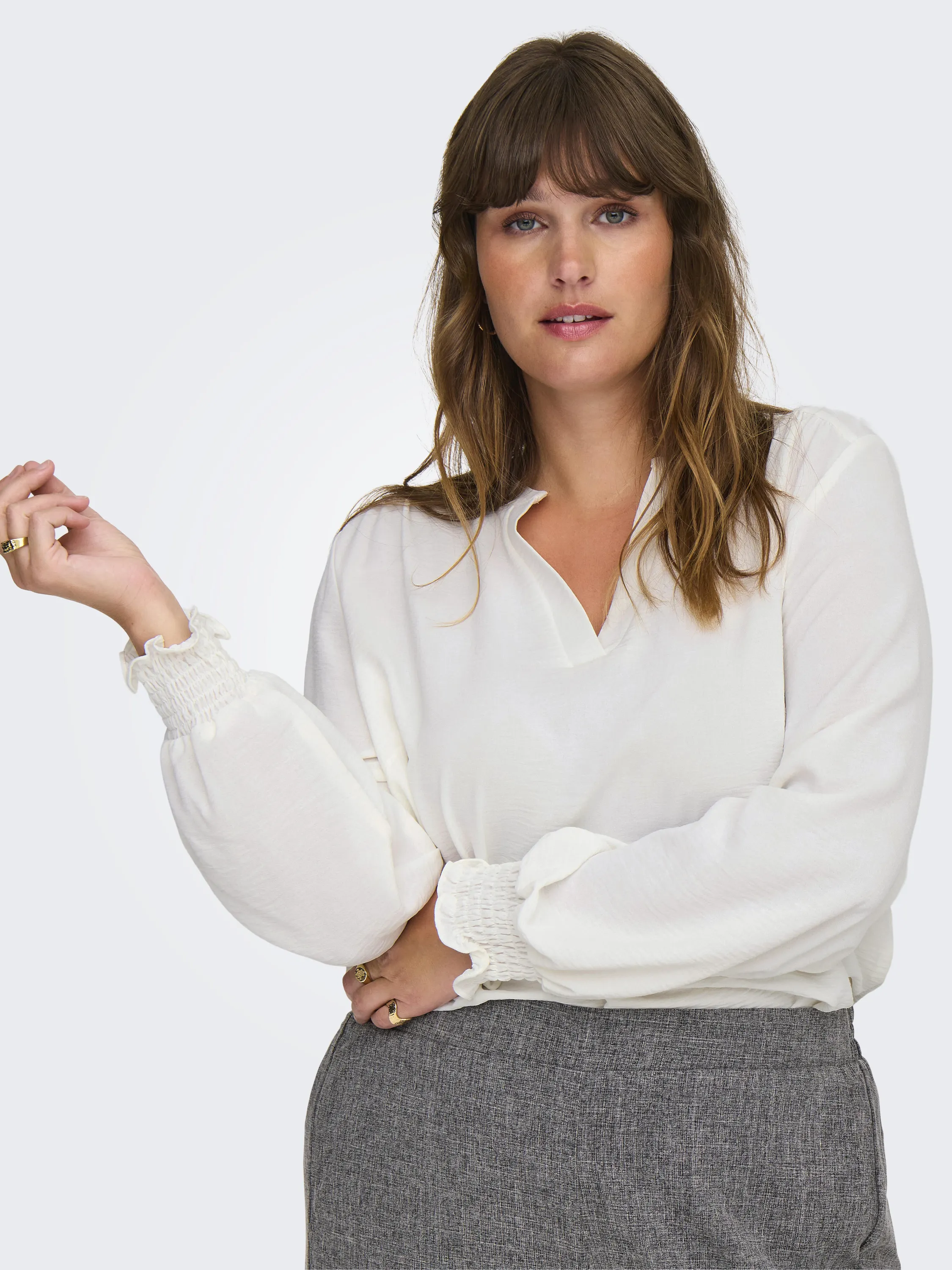 Bluse mit V-Ausschnitt