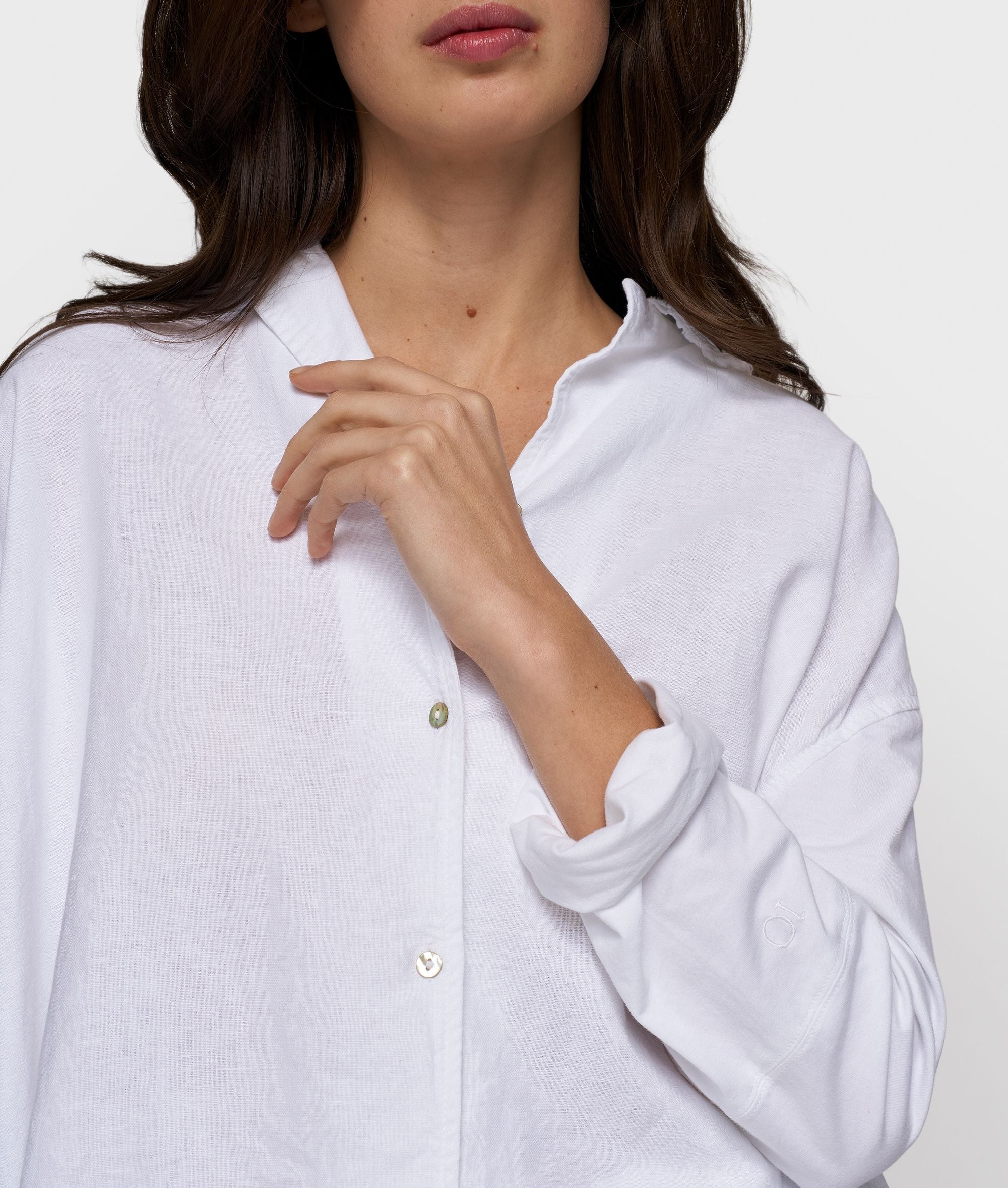 Bluse Oversized Fit aus Leinenmix - Image 3