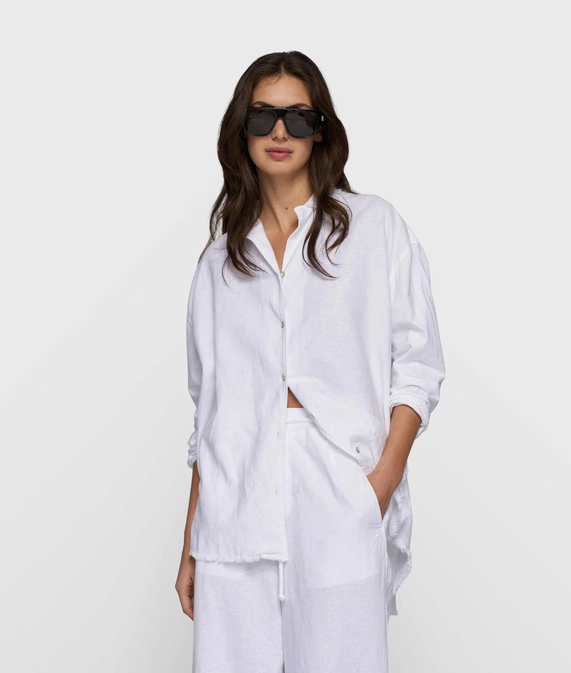 Bluse Oversized Fit aus Leinenmix - Image 4