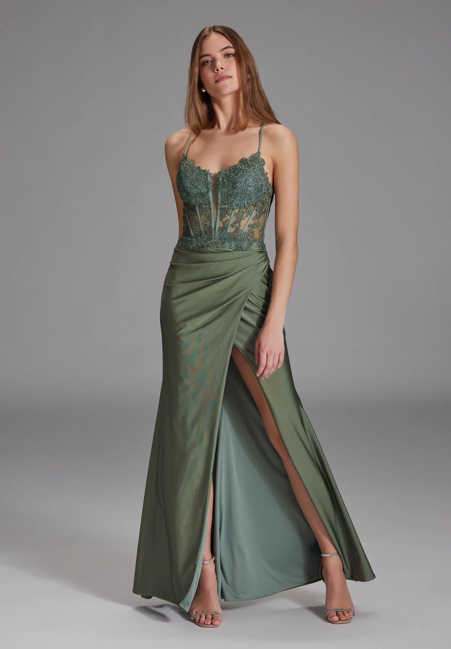 Bodycon-Kleid Maxi mit Spitzenstickerei - Image 3