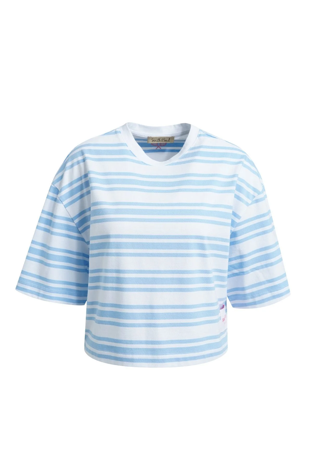 Boxy cropped T-shirt Striped