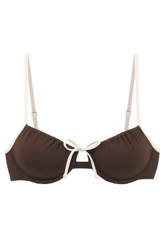 Bügel-Bikini-Top mit Raffung