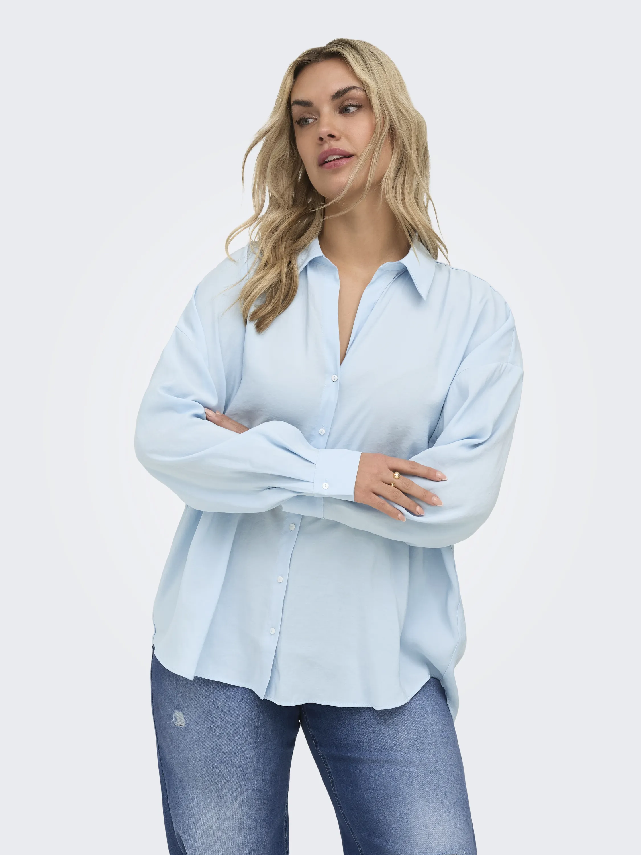 CARZAZIMA L/S LOOSE SHIRT WVN NOOS
