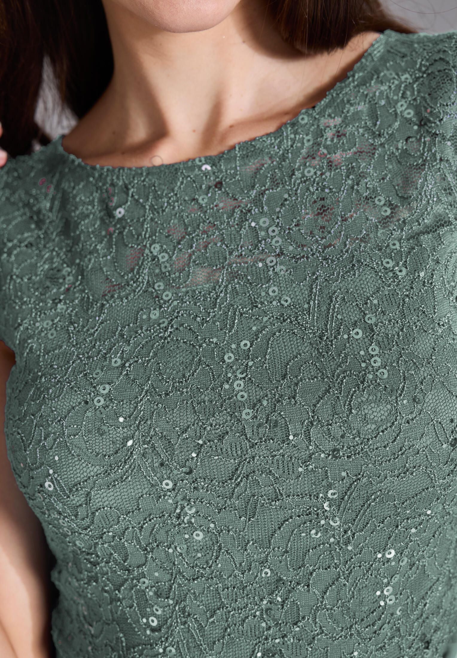 Cocktailkleid aus Spitze und Chiffon - Image 5