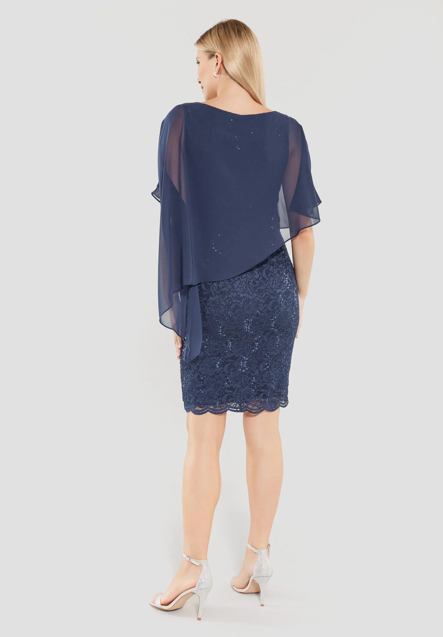Cocktailkleid Mini mit Überwurf - Image 3