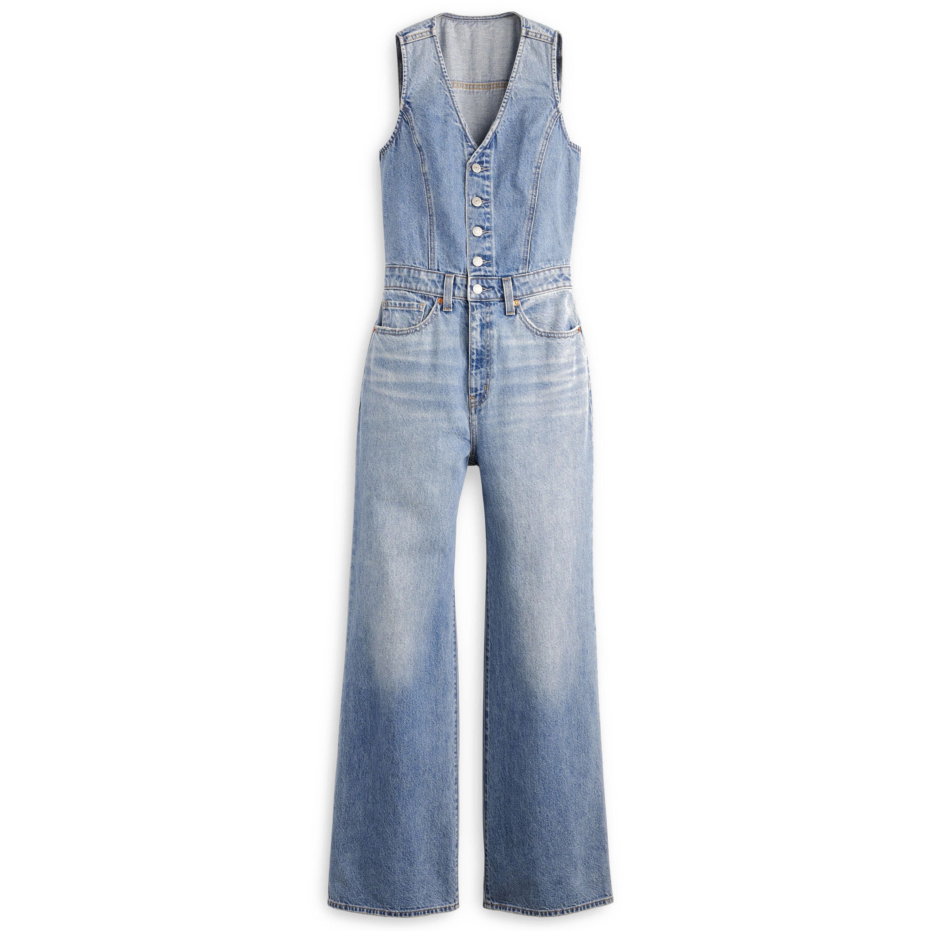 Denim Wide Leg Lightweight Jumpsuit