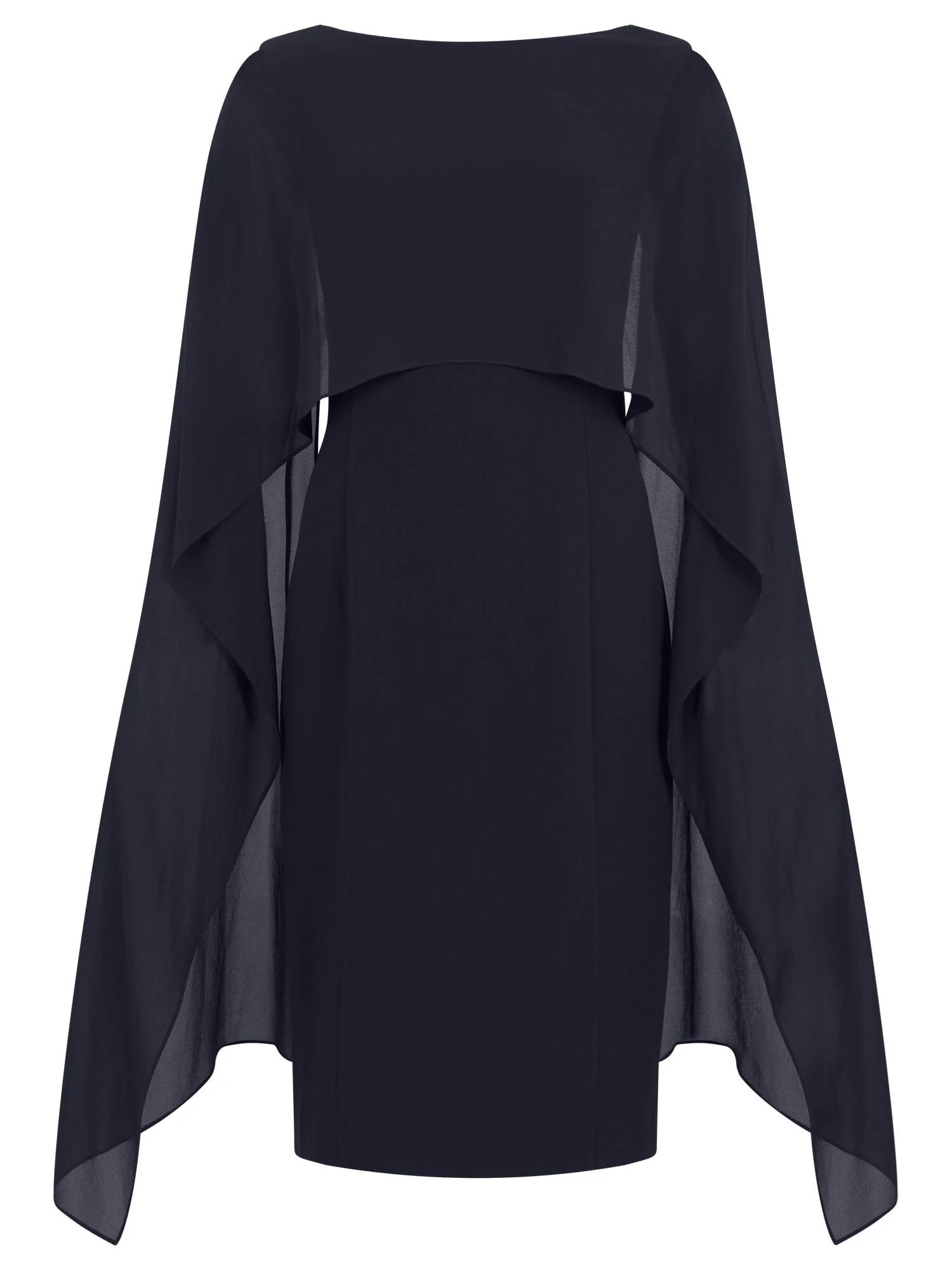 Etuikleid Mini mit Chiffonstola