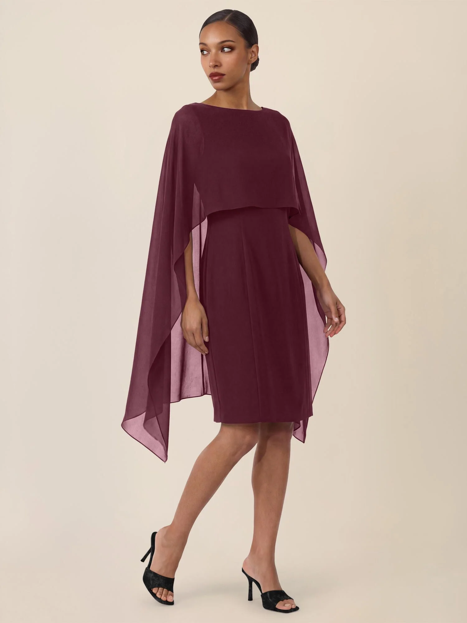 Etuikleid mit Chiffonstola - Image 4