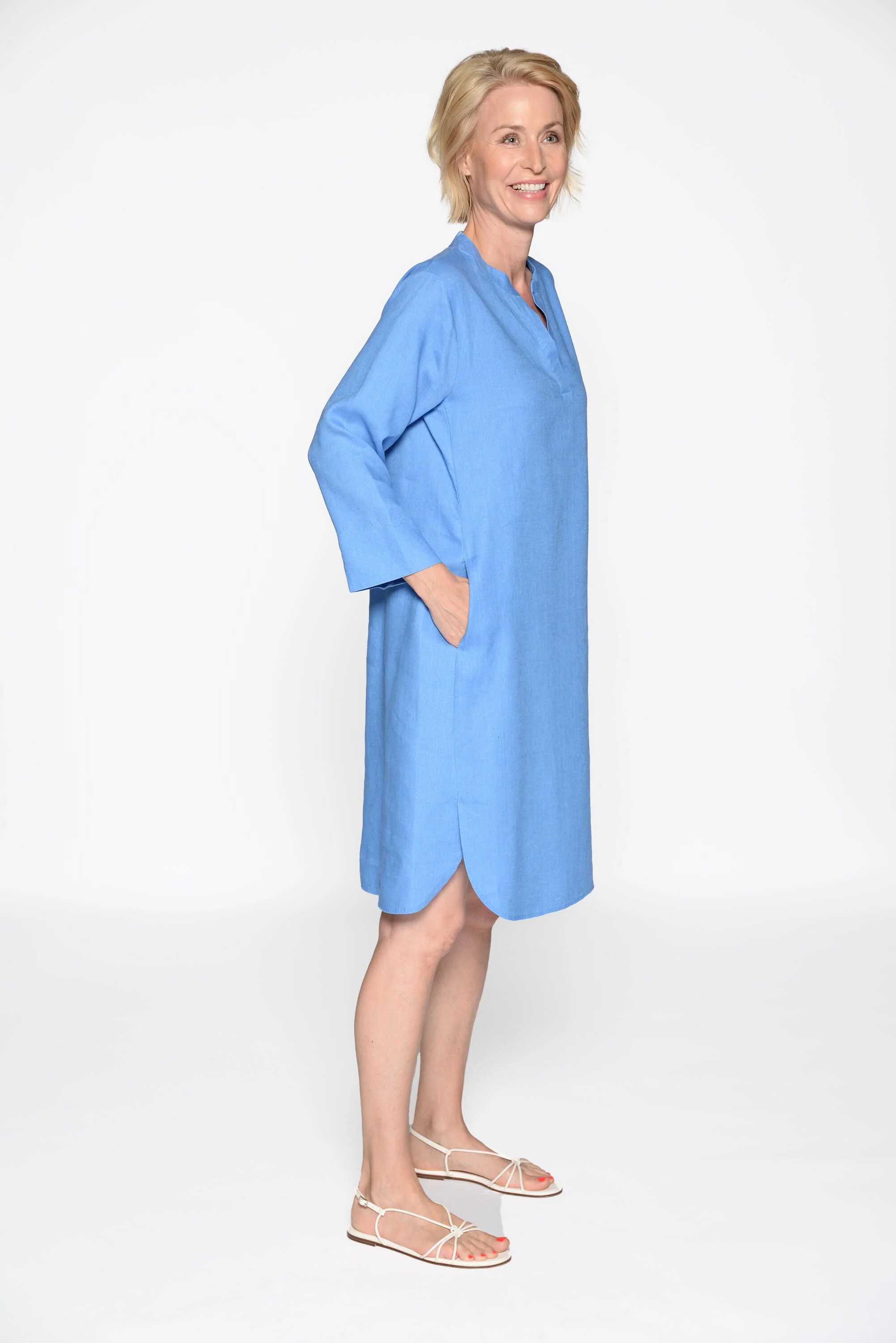 Freizeitkleid Midi aus Leinen - Image 3