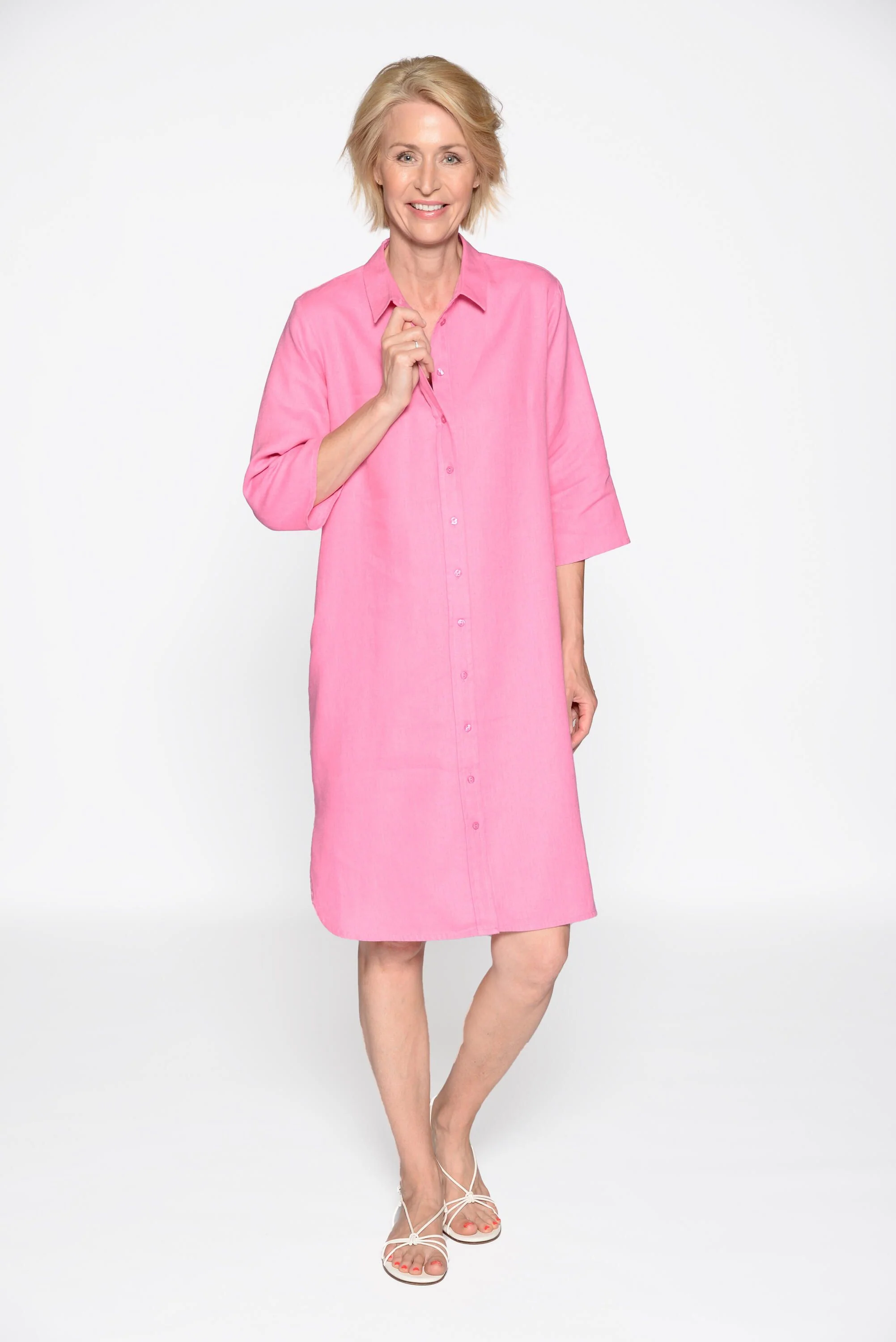 Freizeitkleid Midi aus Leinen - Image 3