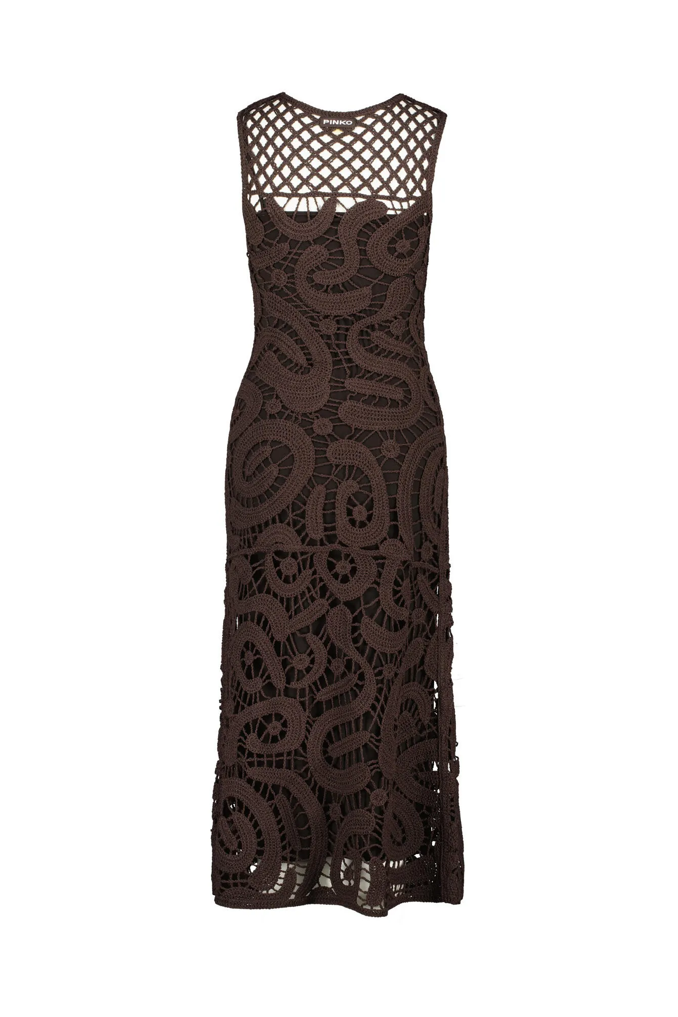 Freizeitkleid Midi mit geometrischer Häkelarbeit - Image 2