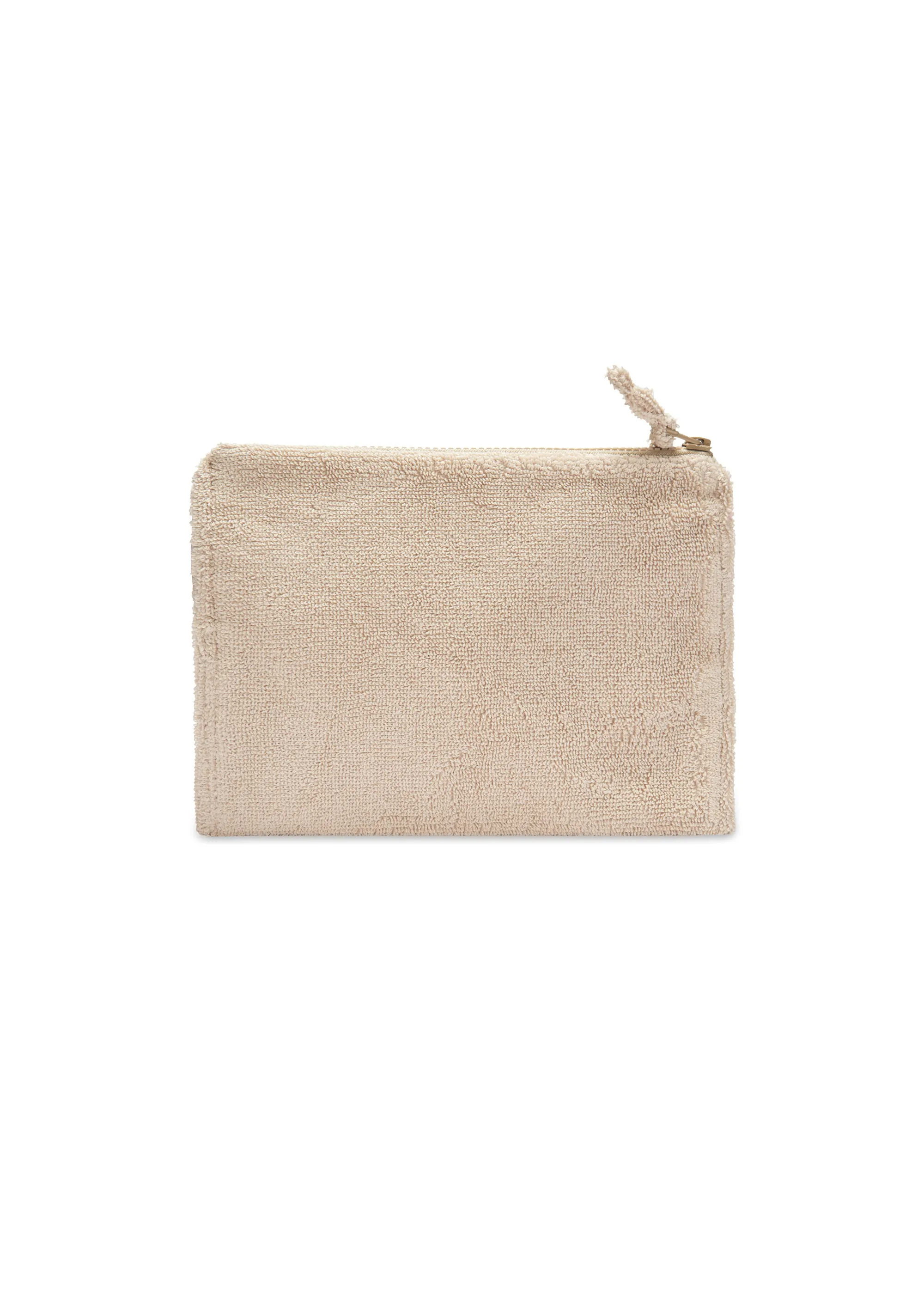 Frottee-Kosmetiktasche aus Baumwolle mit Schriftzug - Image 3