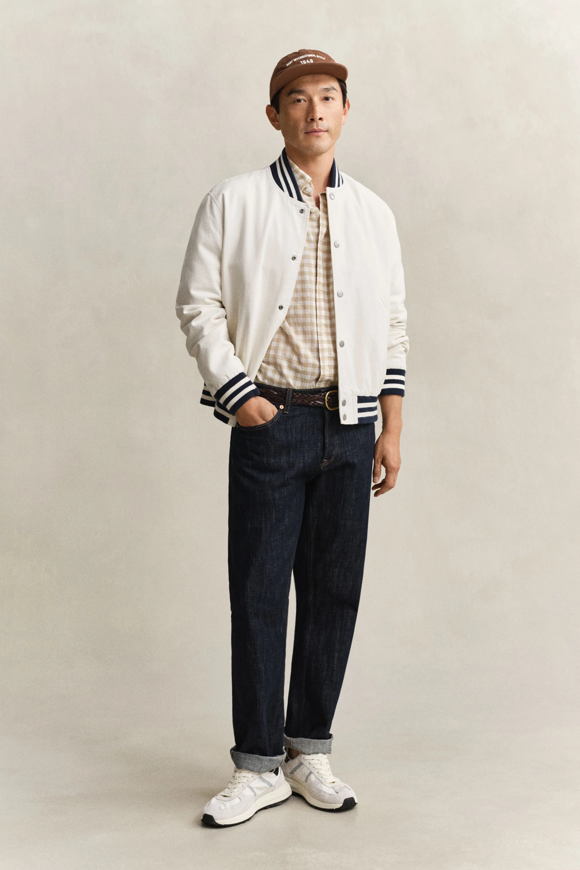 Gingham-Hemd Regular Fit aus Leinenmix - Image 4