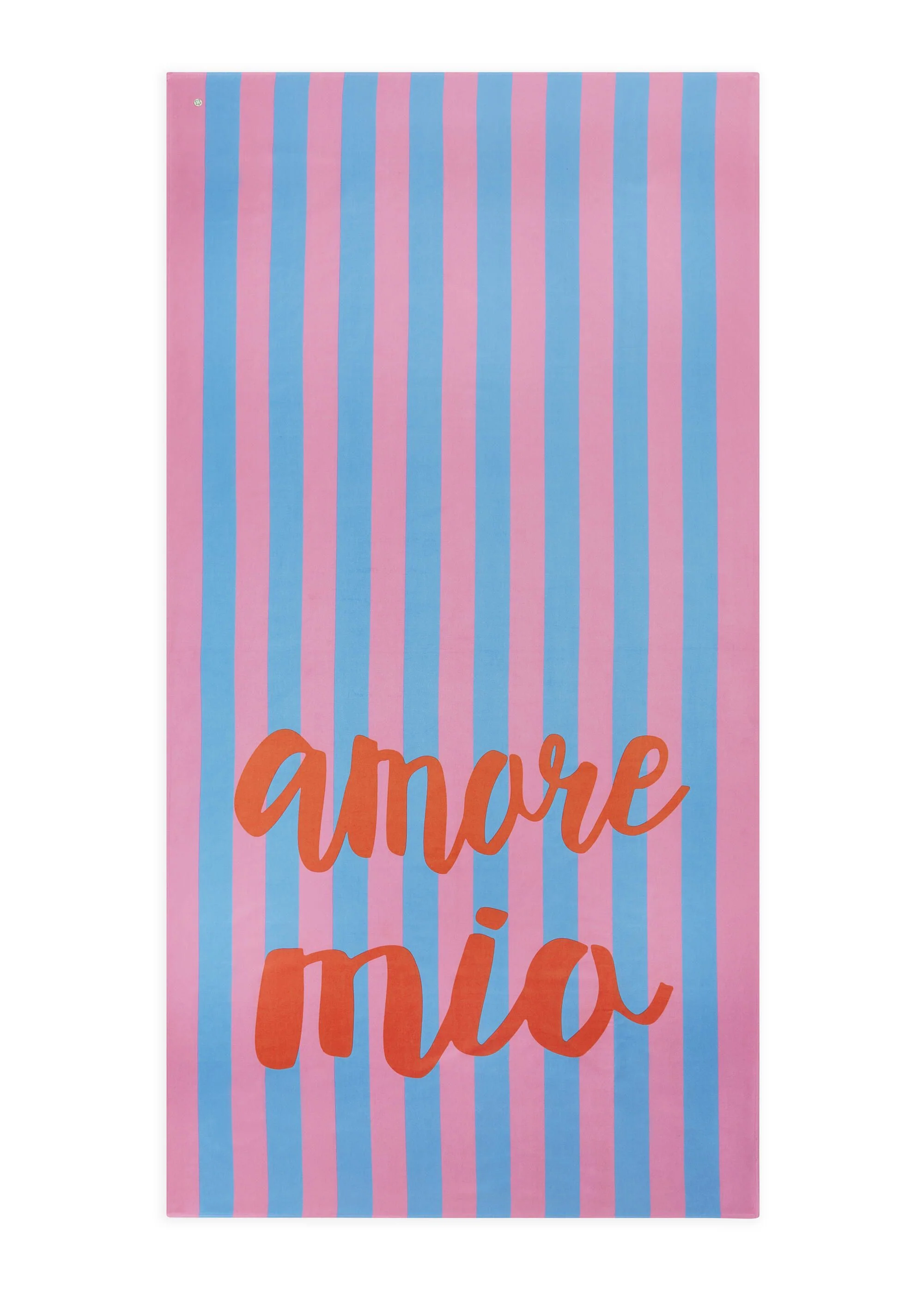 Handtuch gestreift mit amore mio-Schriftzug
