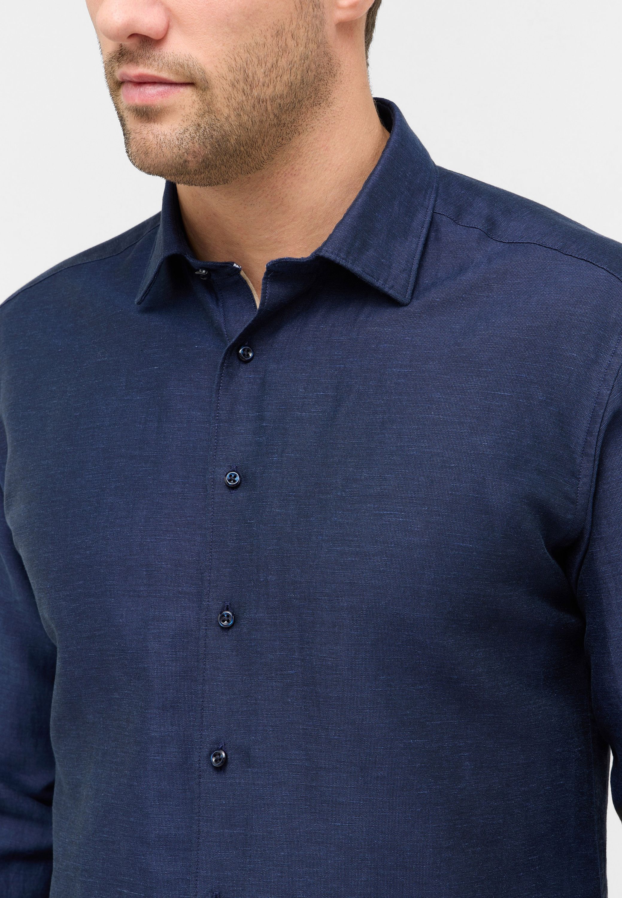 Hemd Modern Fit aus Leinenmix - Image 4
