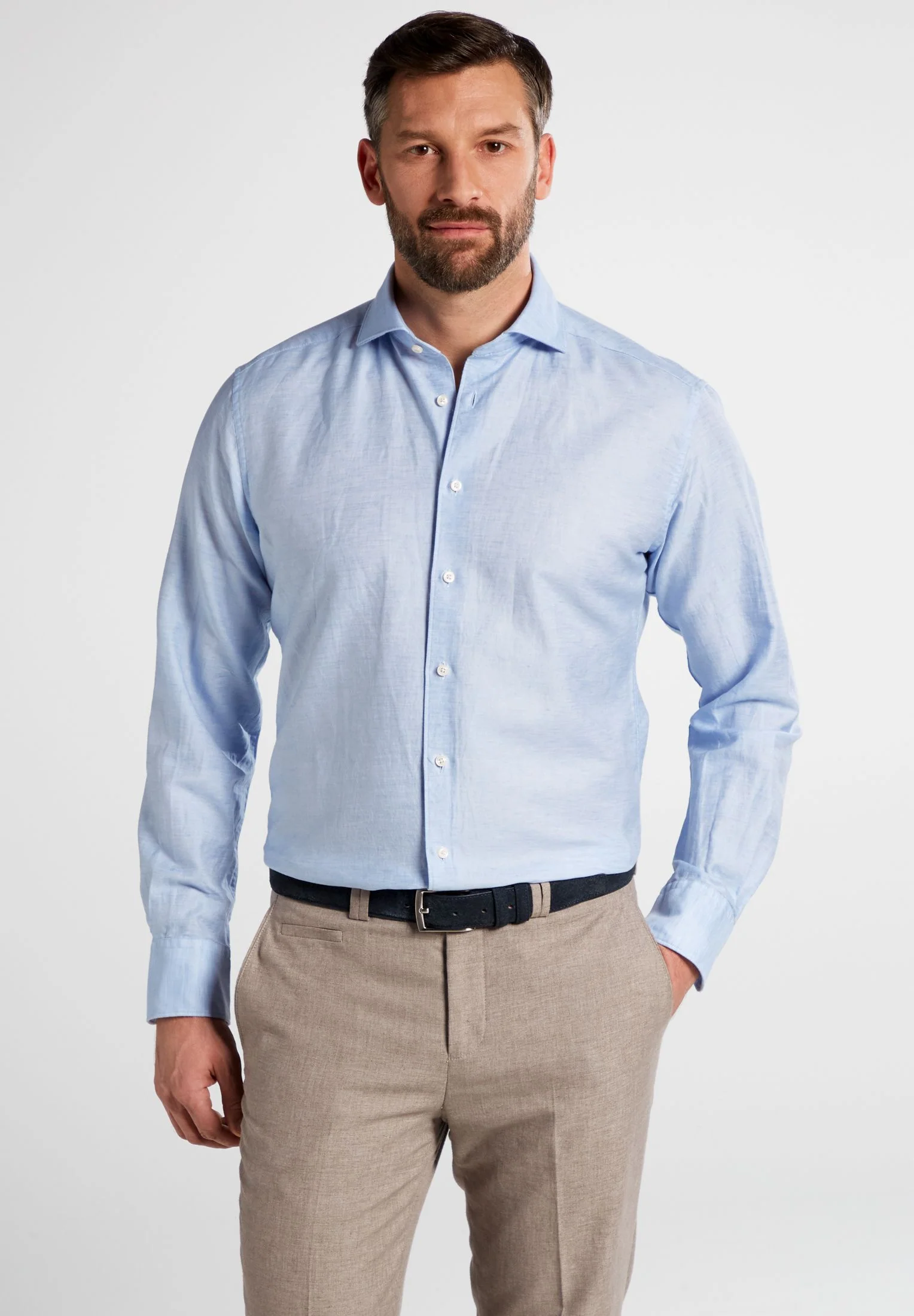 Hemd Modern Fit aus Leinenmix - Image 3