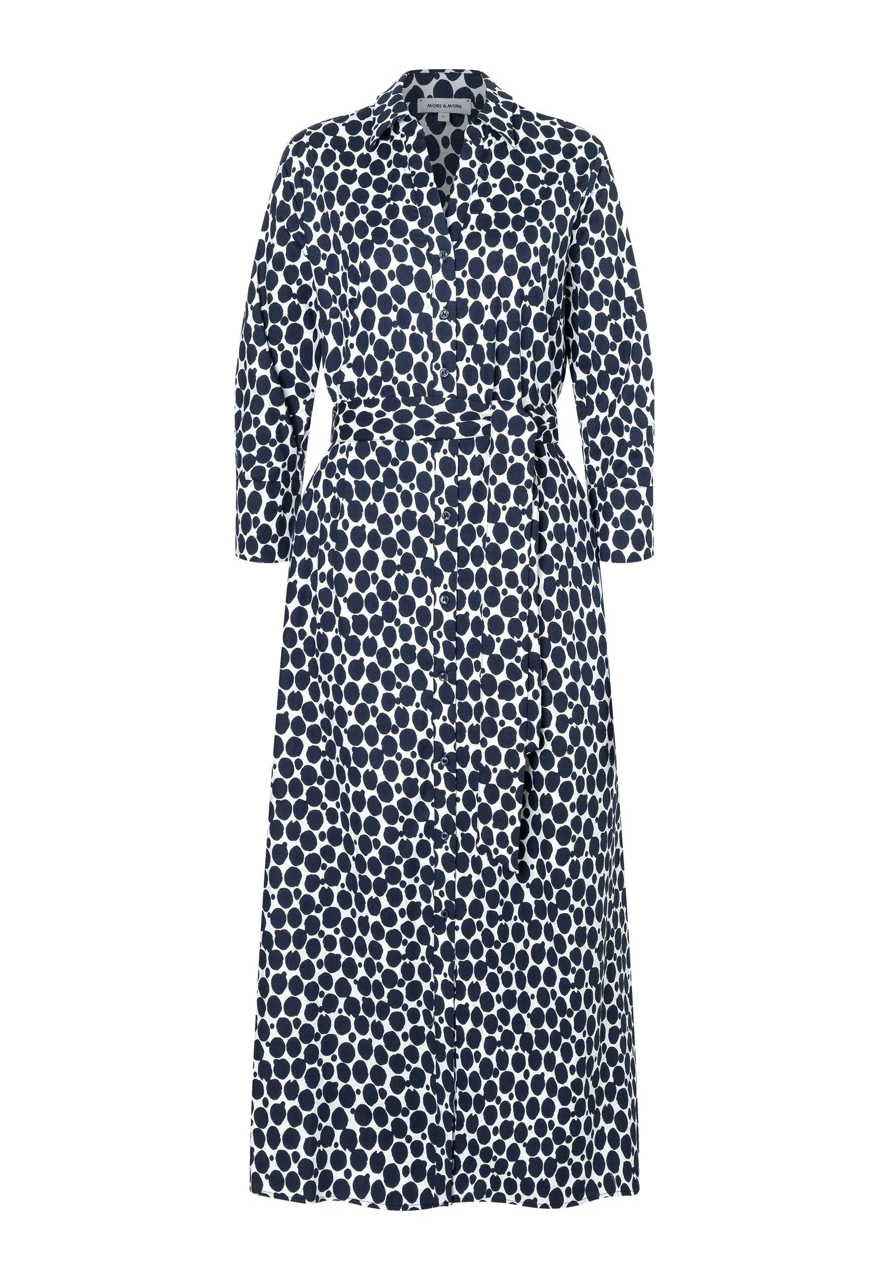 Hemdblusenkleid Maxi aus Baumwolle