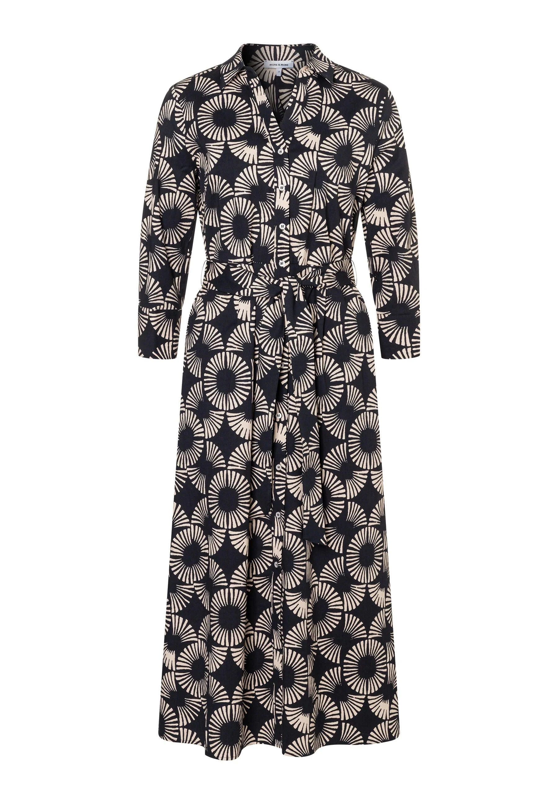 Hemdblusenkleid Maxi aus Baumwolle