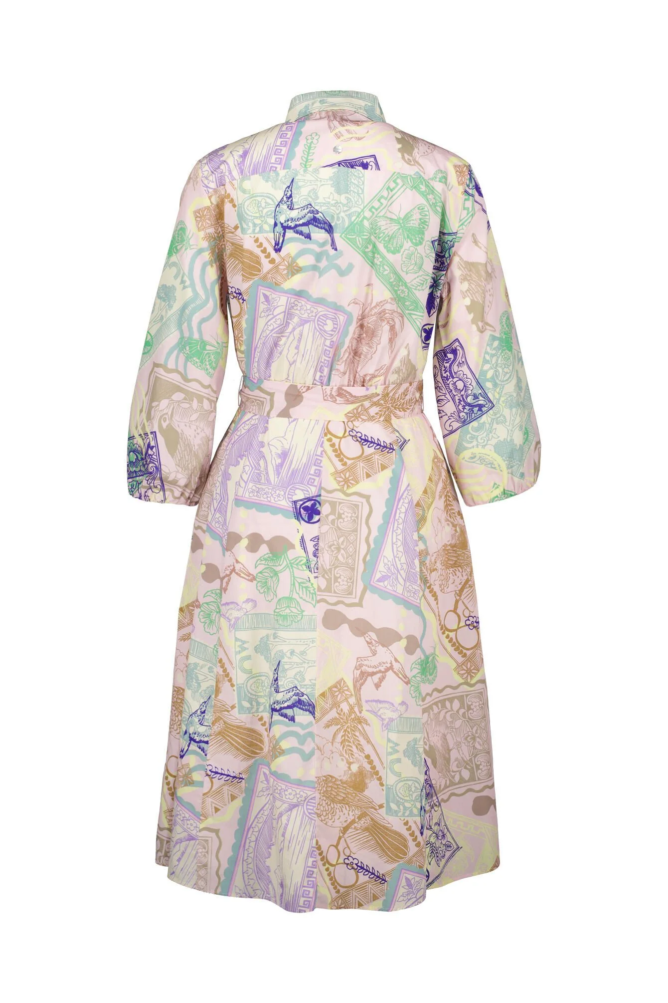 Hemdblusenkleid Midi mit Allover-Print - Image 2