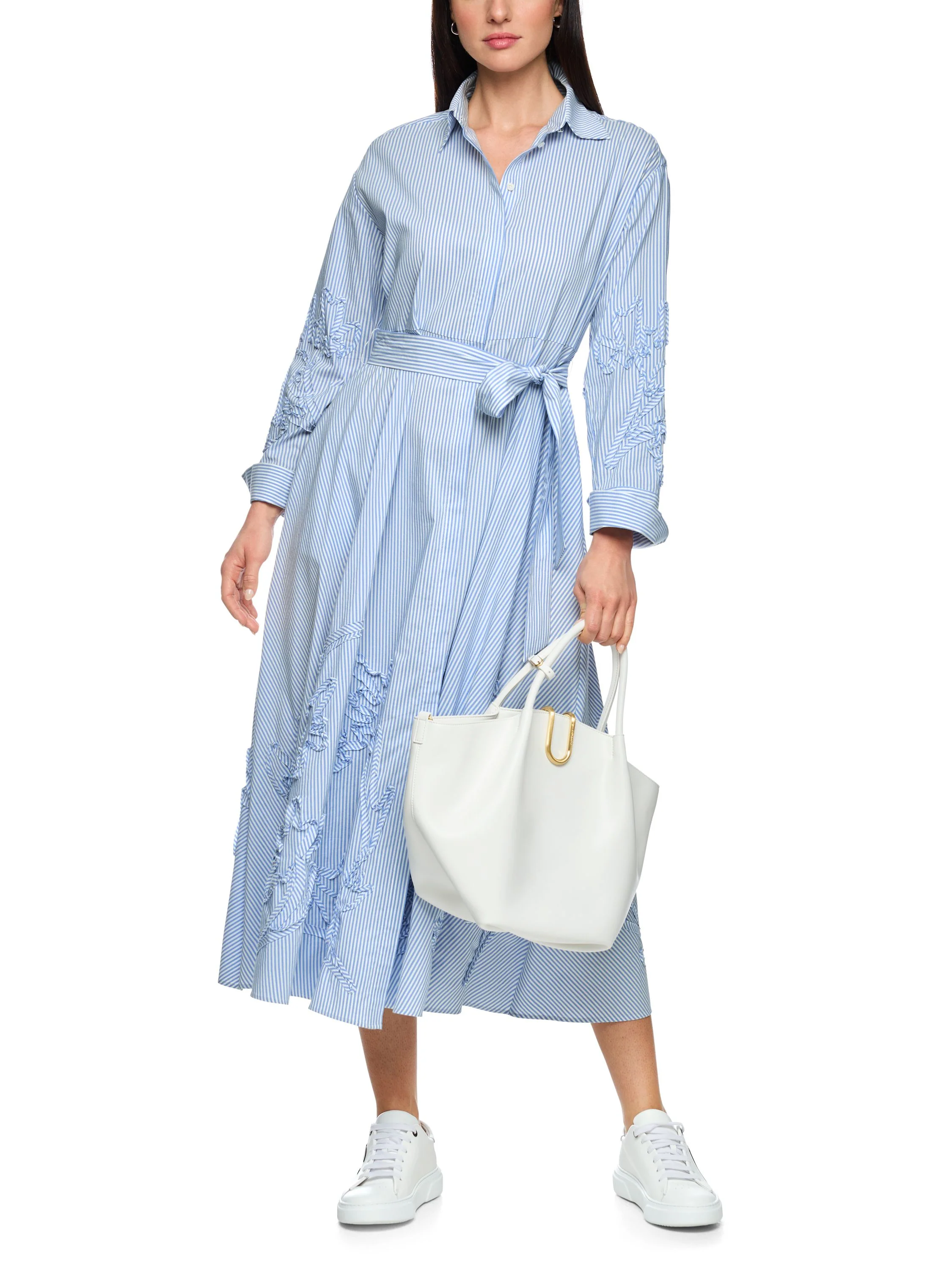 Hemdblusenkleid Midi mit Stickerei - Image 6