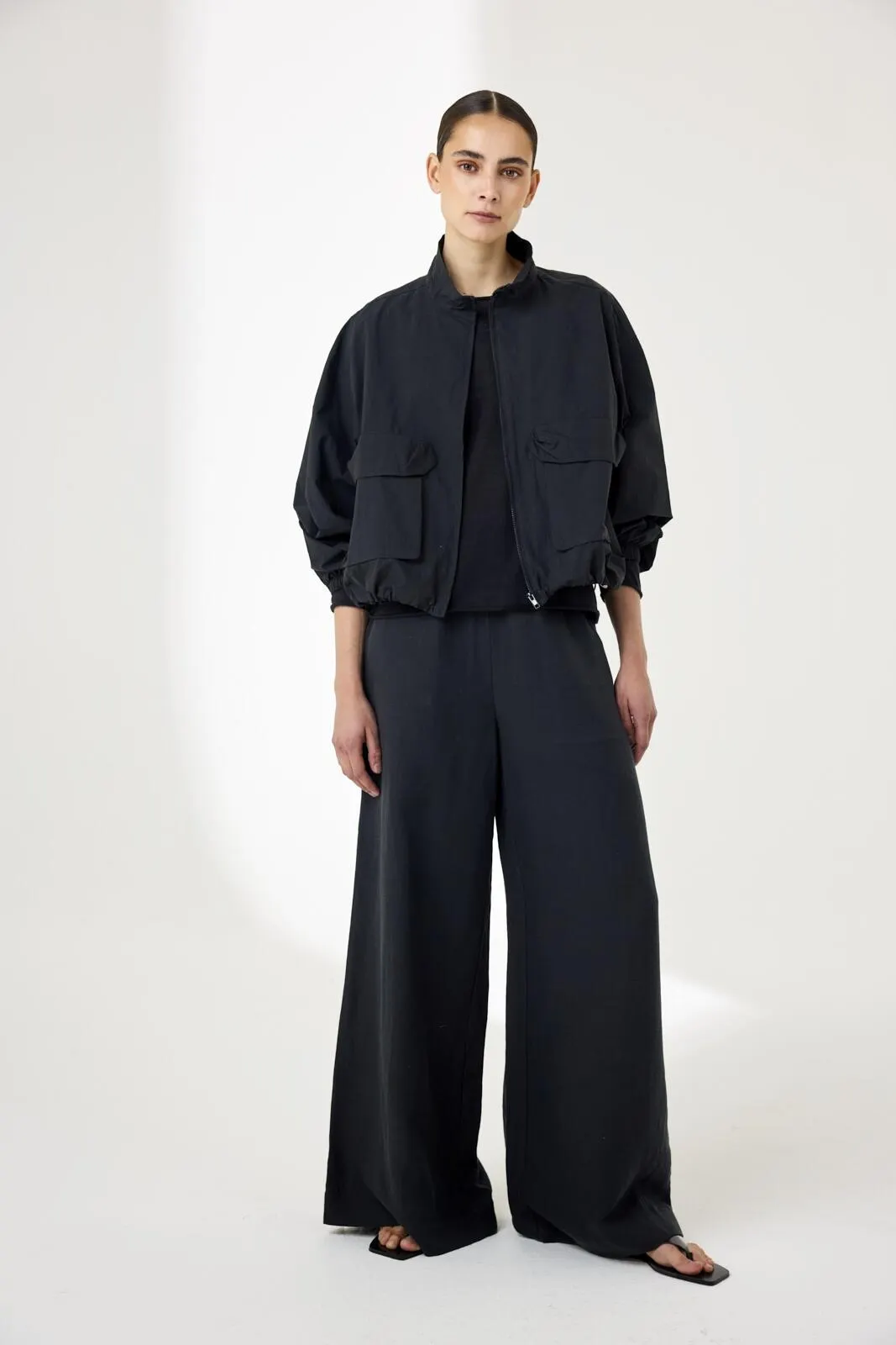 Hose LEAF Wide Leg aus Leinenmix - Image 2