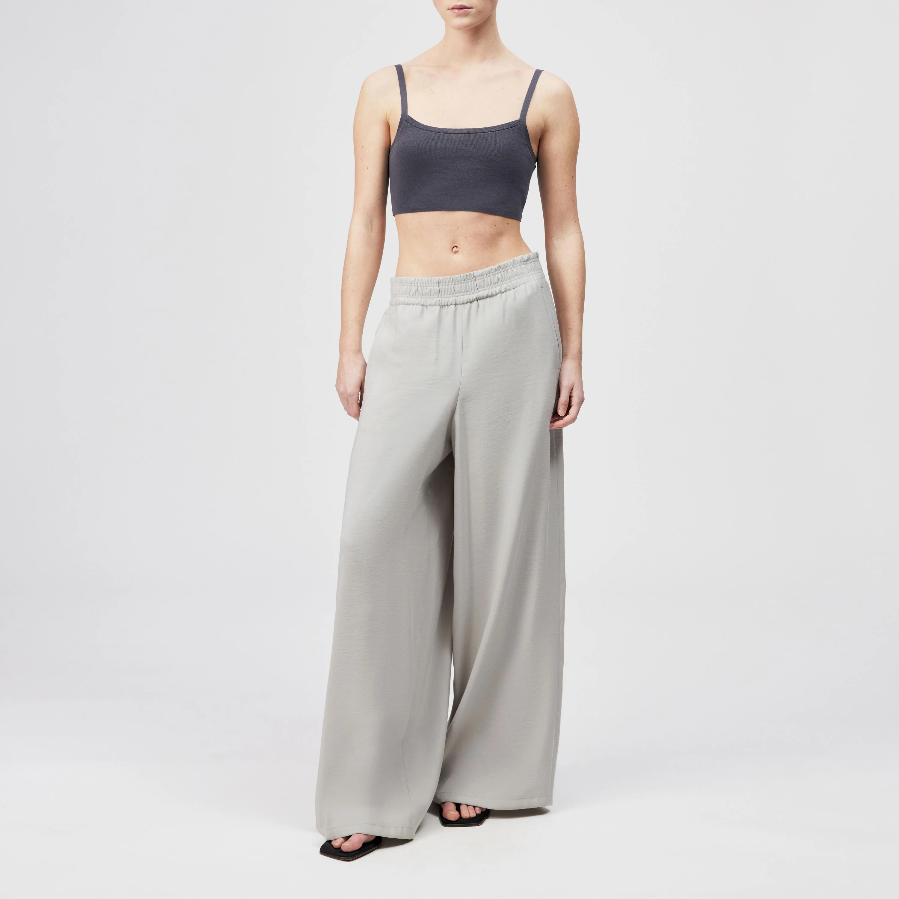 Hose Wide Leg in fließendem Twill - Image 3